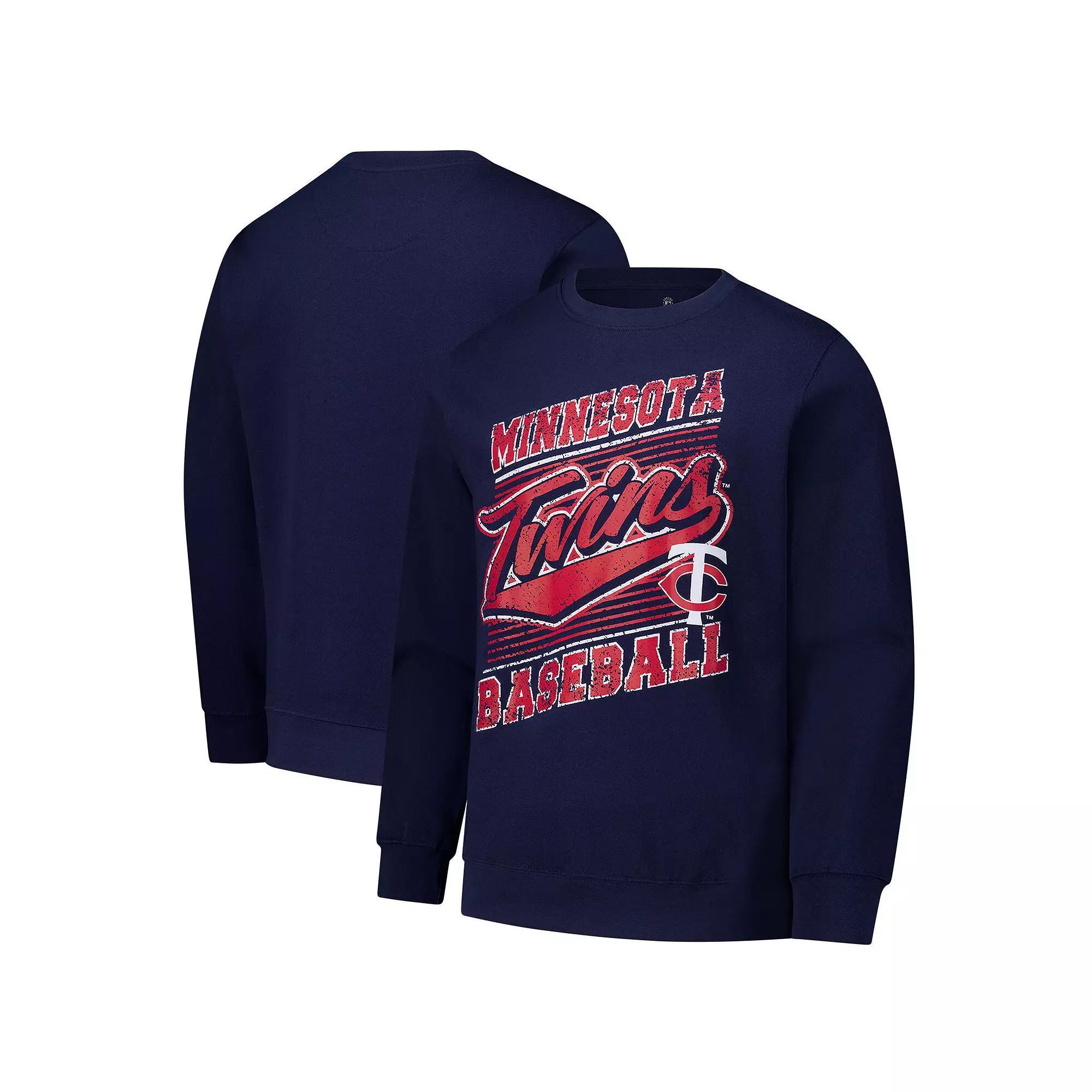 Men's Stitches Navy Minnesota Twins Pullover Sweatshirt, Size: Medium, Blue Product Image