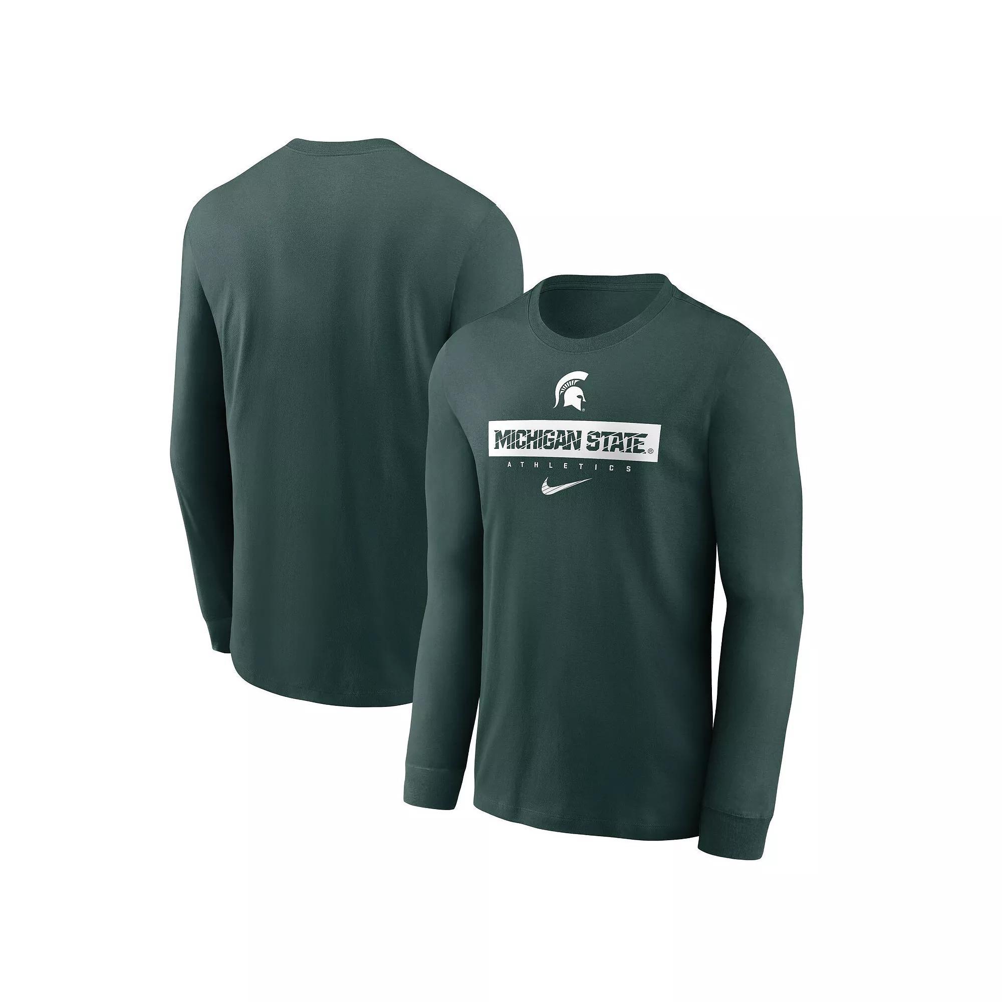 Men's Nike Green Michigan State Spartans 2024 Sideline Legend Performance Long Sleeve T-Shirt,  Product Image