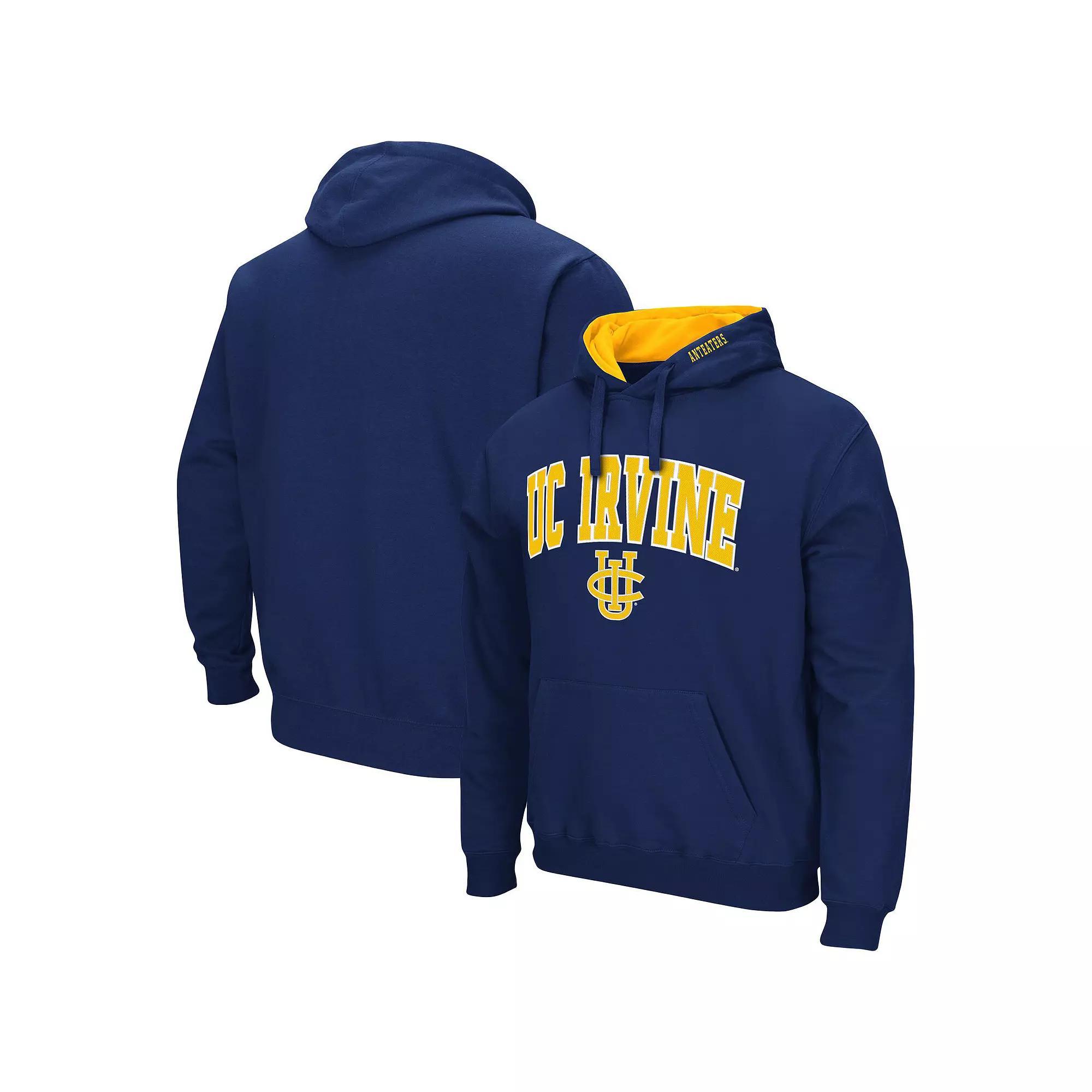 Men's Colosseum Navy UC Irvine Anteaters Arch and Logo Pullover Hoodie, Size: 3XL, Uci Blue Product Image