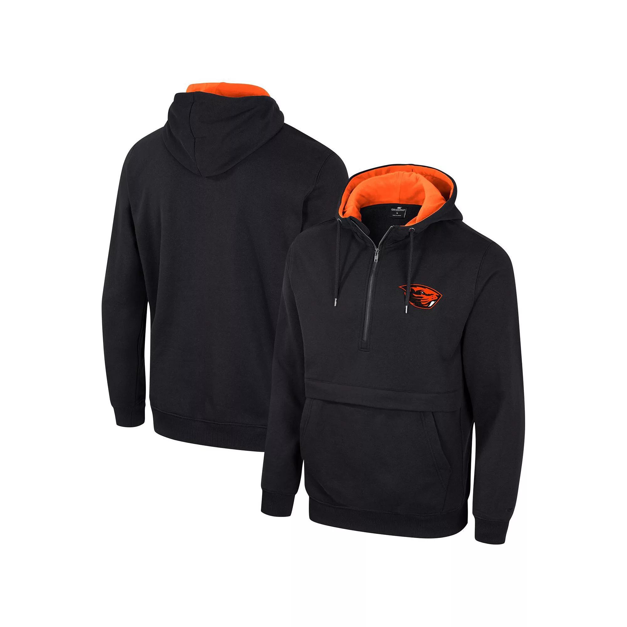 Men's Colosseum Black Oregon State Beavers Half-Zip Hoodie, Size: XL Product Image