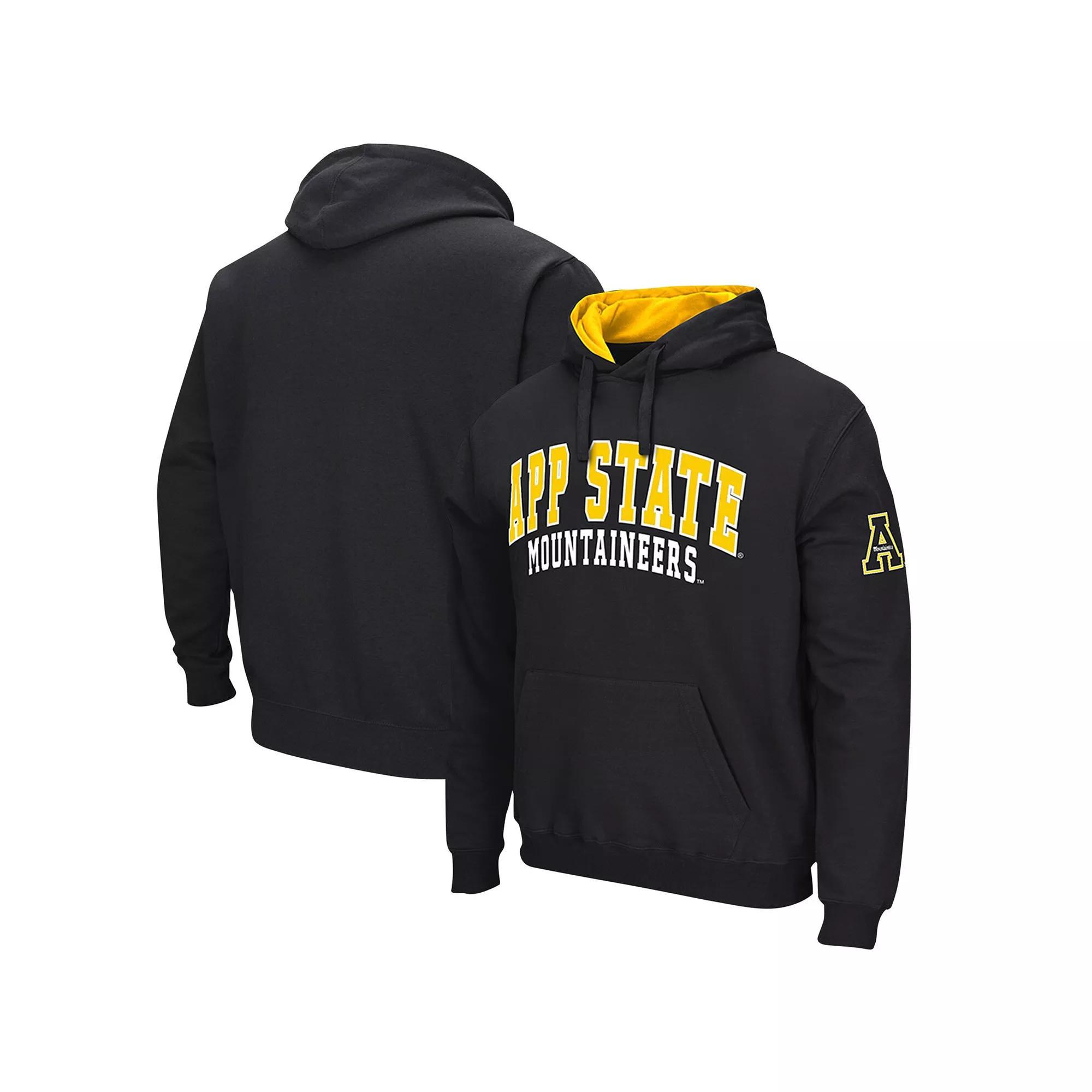 Men's Colosseum Black Appalachian State Mountaineers Double Arch Pullover Hoodie,  Product Image