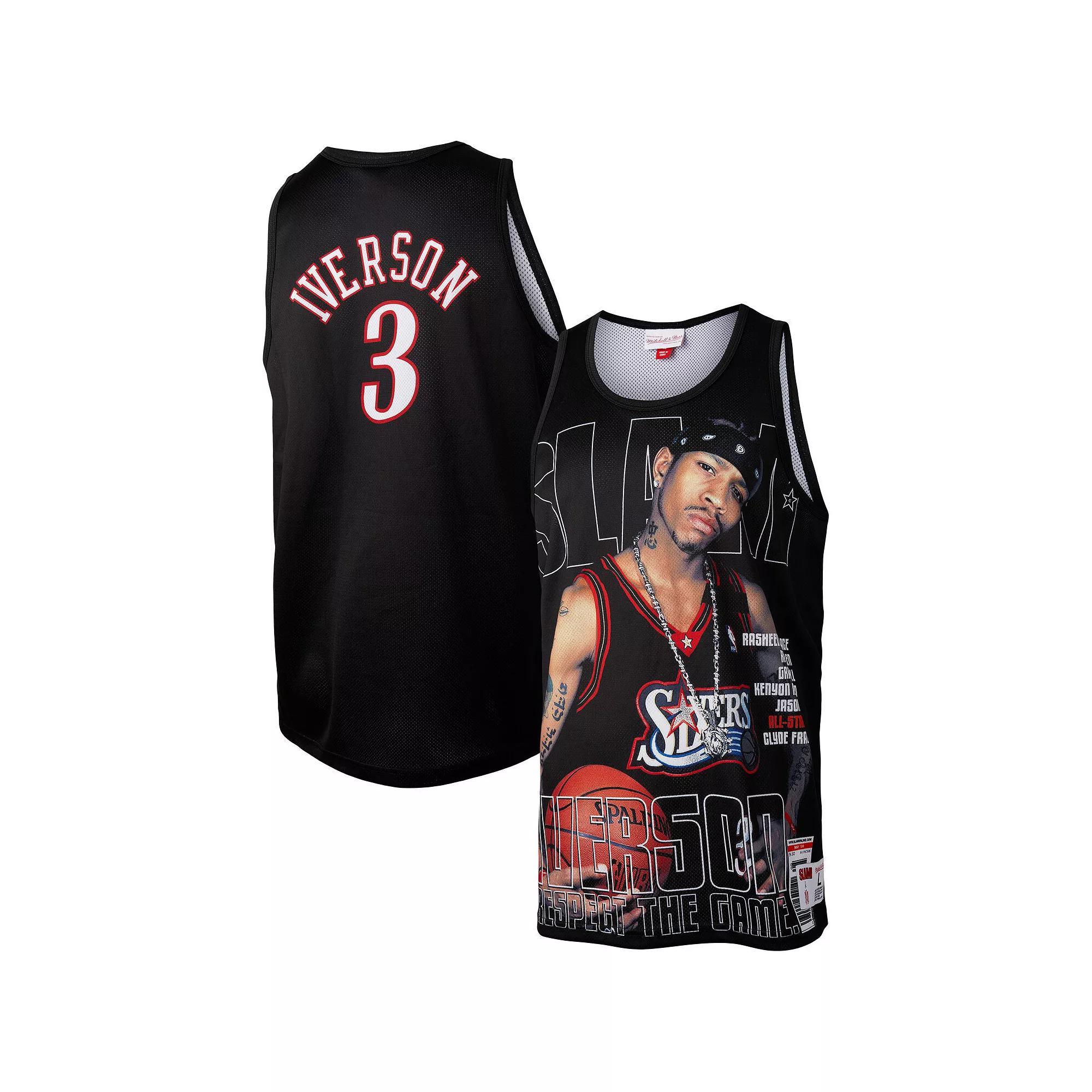 Men's Mitchell & Ness Allen Iverson Black Philadelphia 76ers Slam Player Tank Top, Size: Large, 76r Black Product Image