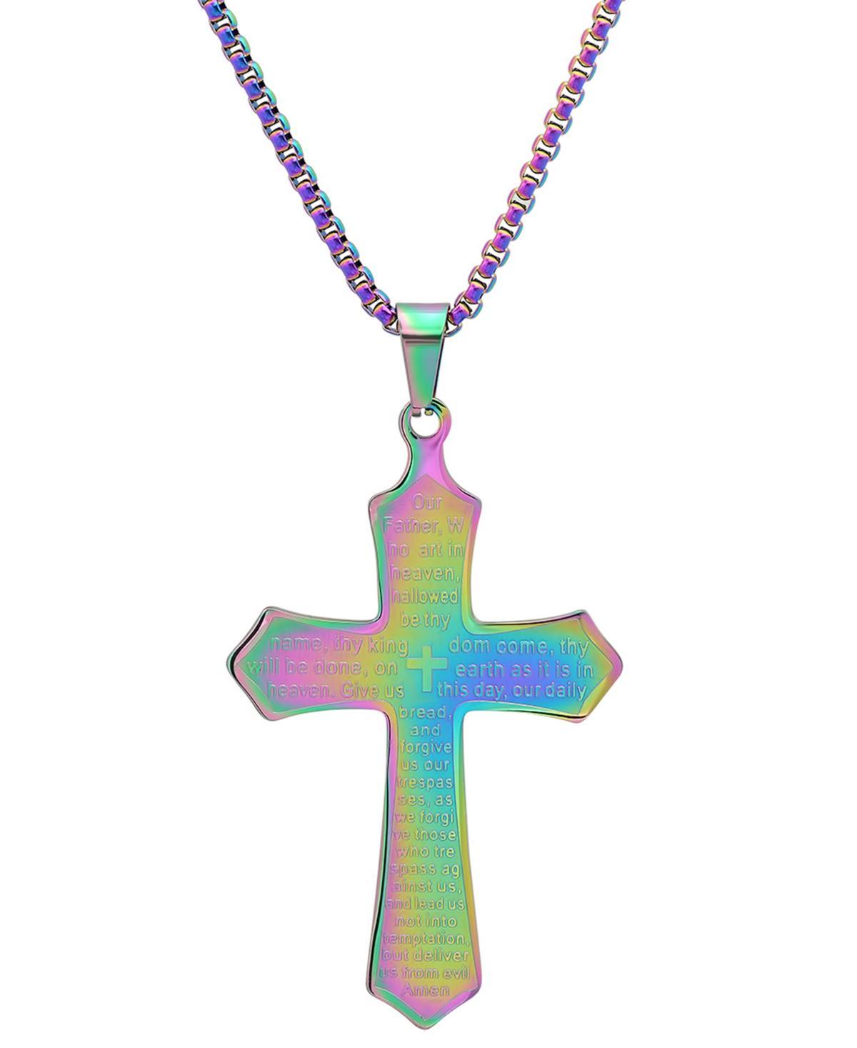 Steeltime Mens Our Father Lords Prayer Cross Pendant Product Image