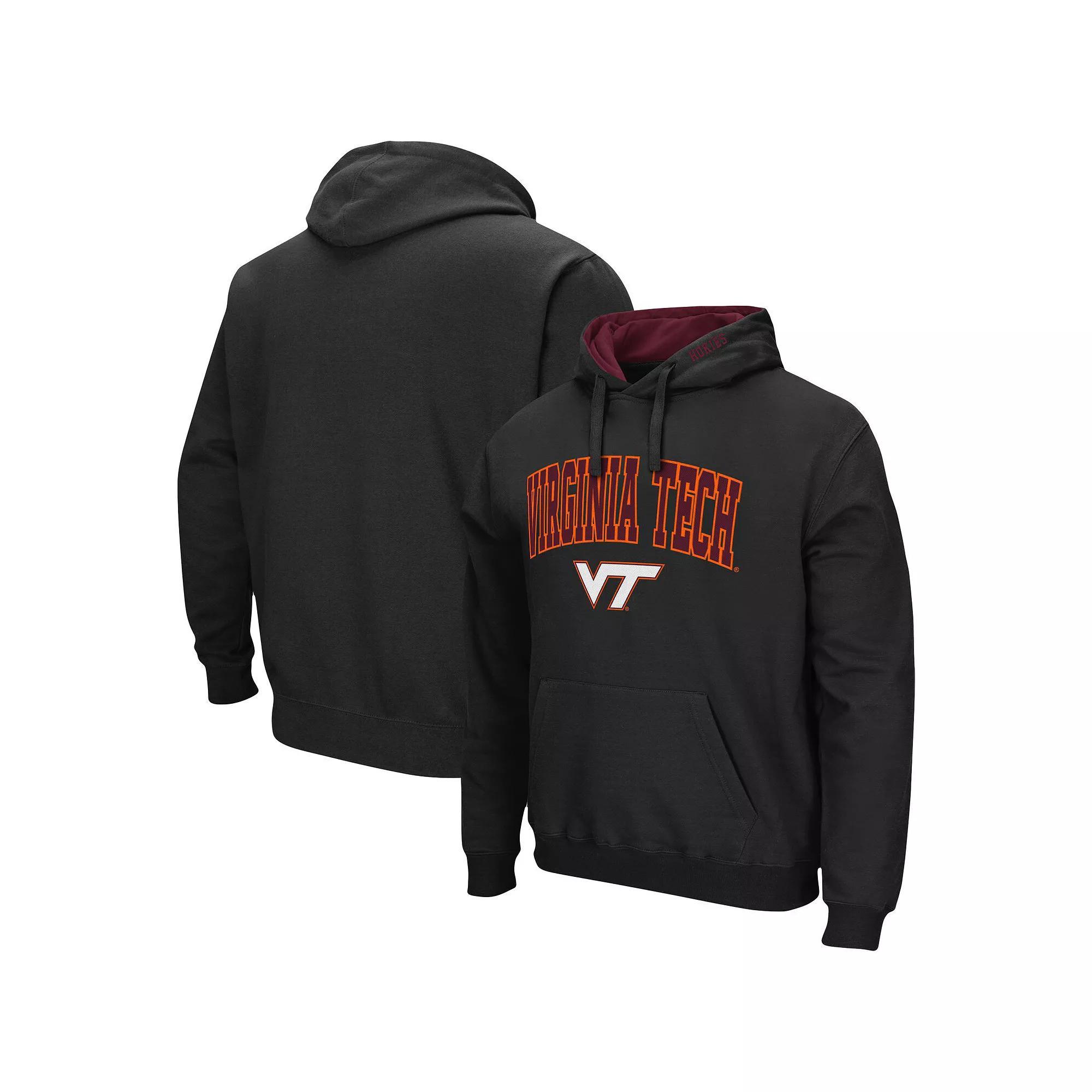 Men's Colosseum Black Virginia Tech Hokies Arch & Logo 3.0 Pullover Hoodie,  Product Image