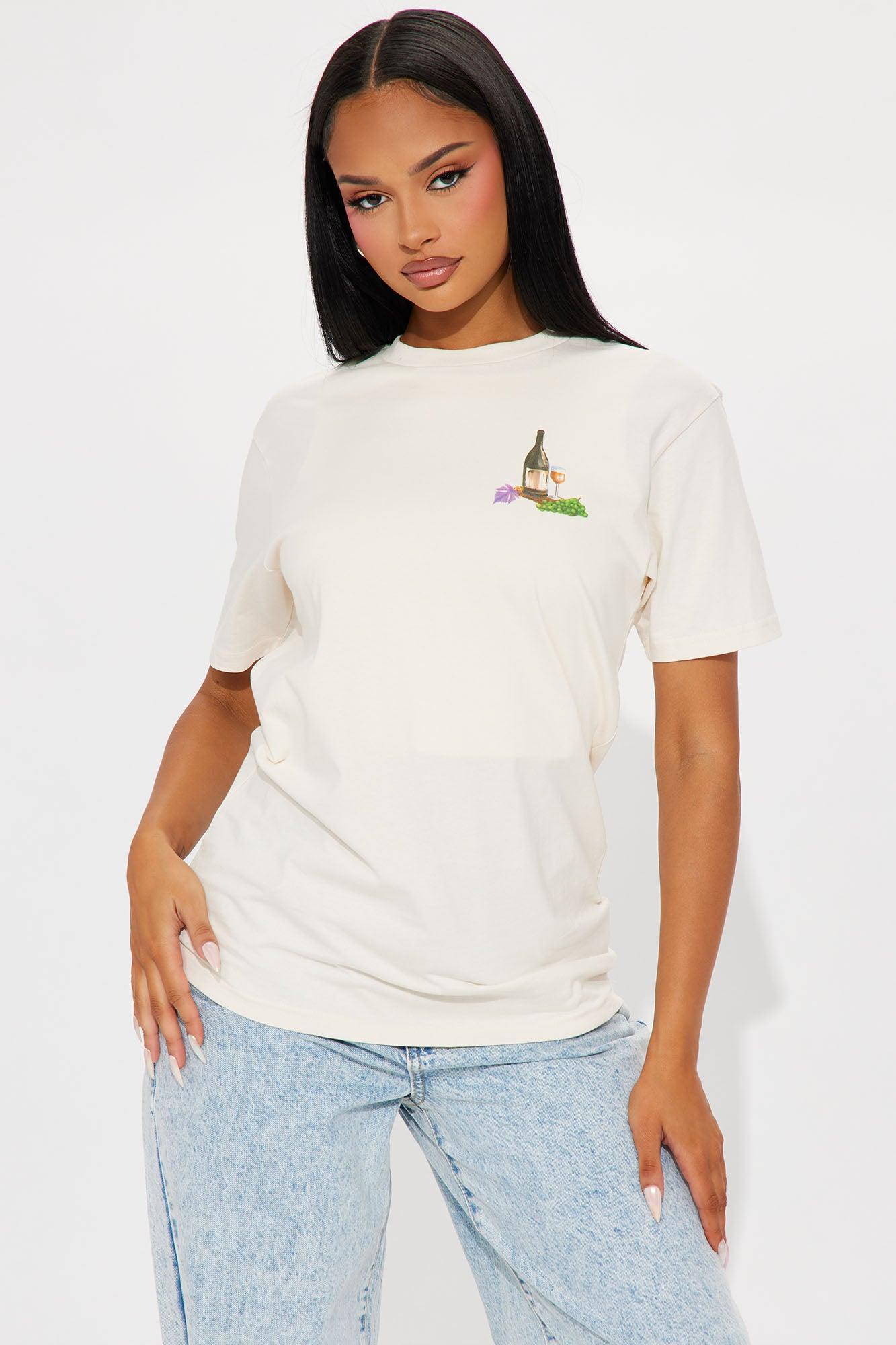 Always Wine O' Clock In Tuscany Tee - Off White Product Image