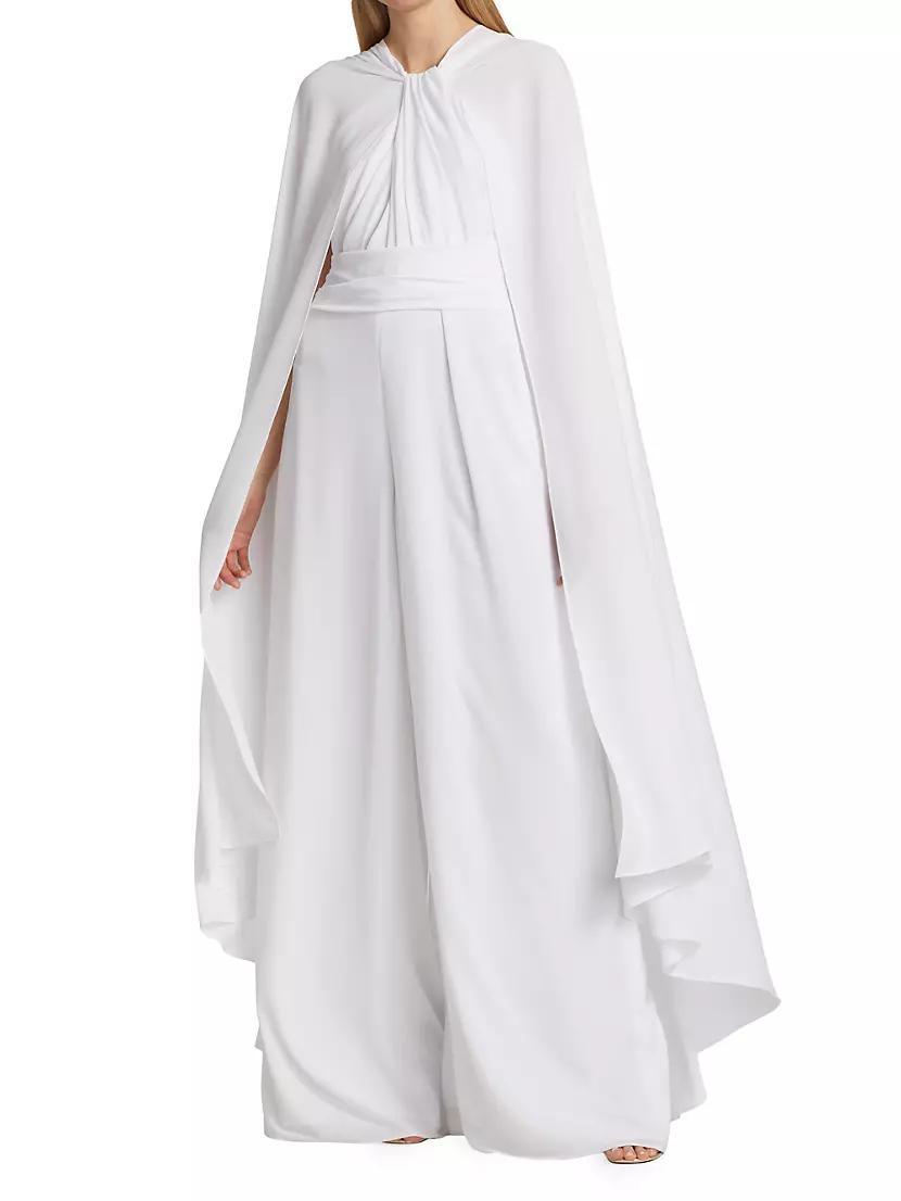 Wide-Leg Cape-Back Jumpsuit Product Image