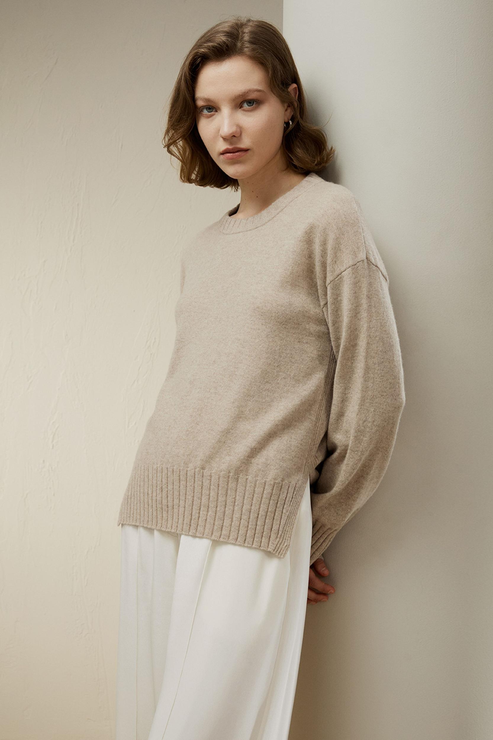 Crew Neck Cashmere Sweater Product Image