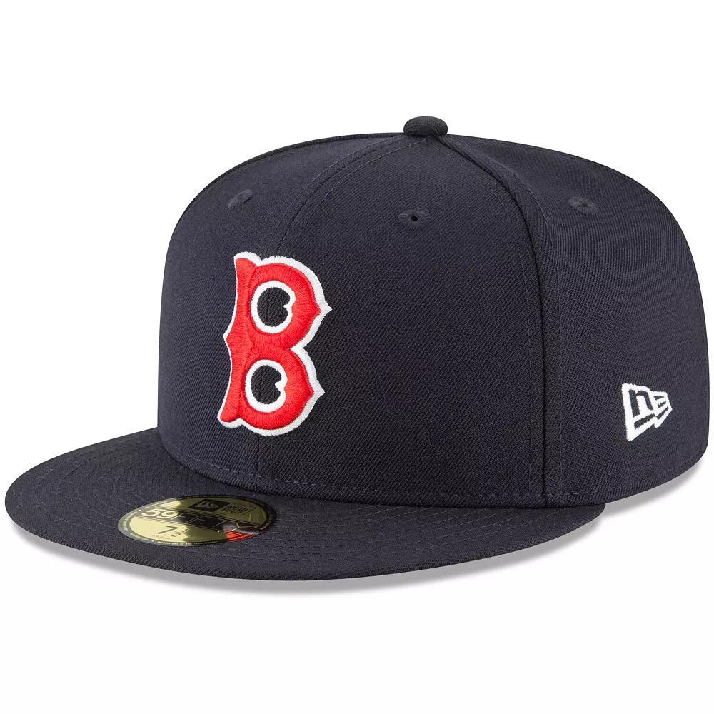 Men's New Era Navy Boston Red Sox Cooperstown Collection Wool 59FIFTY Fitted Hat,  Product Image