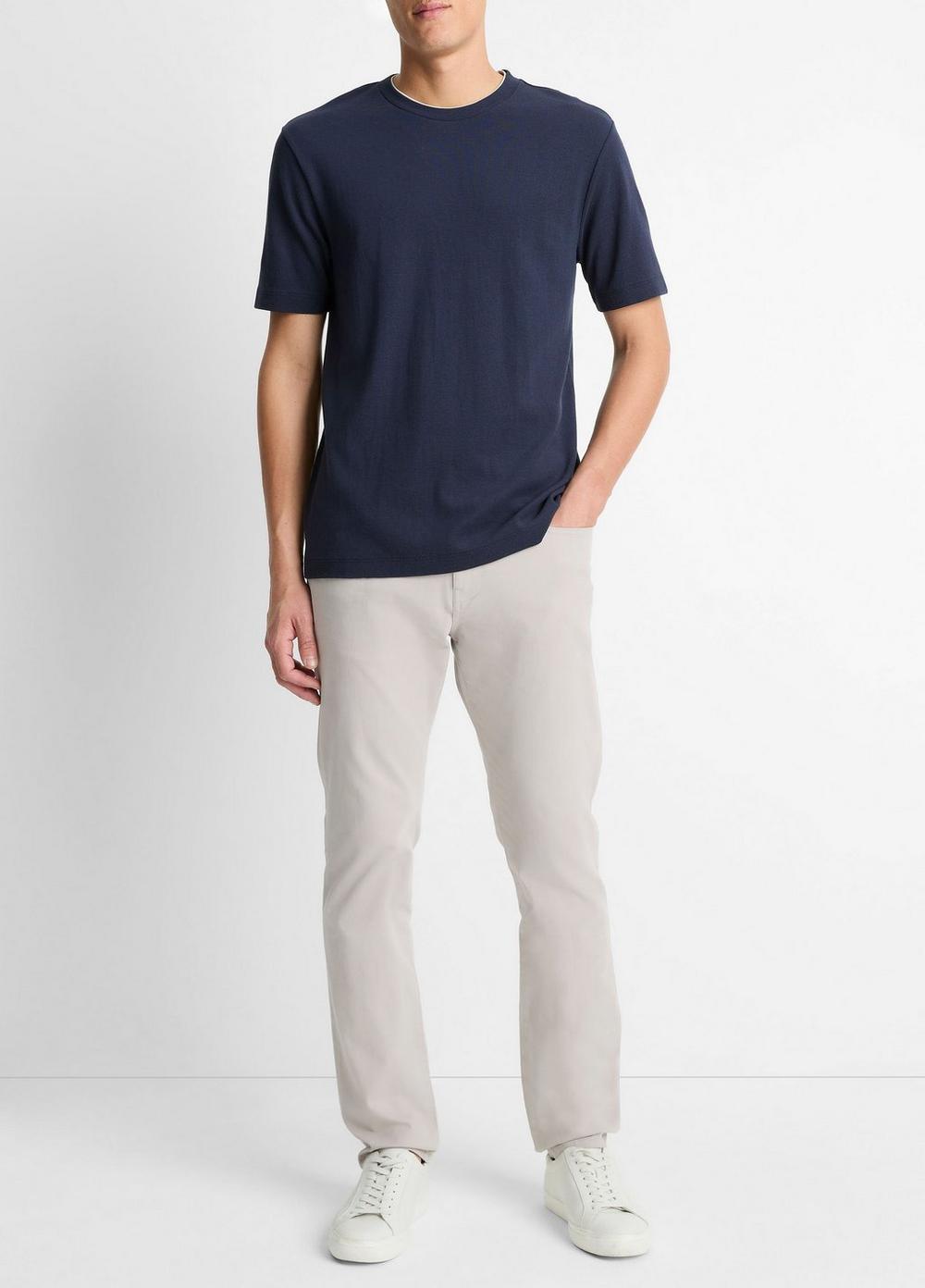 Double-Neck Pima Cotton T-Shirt Product Image