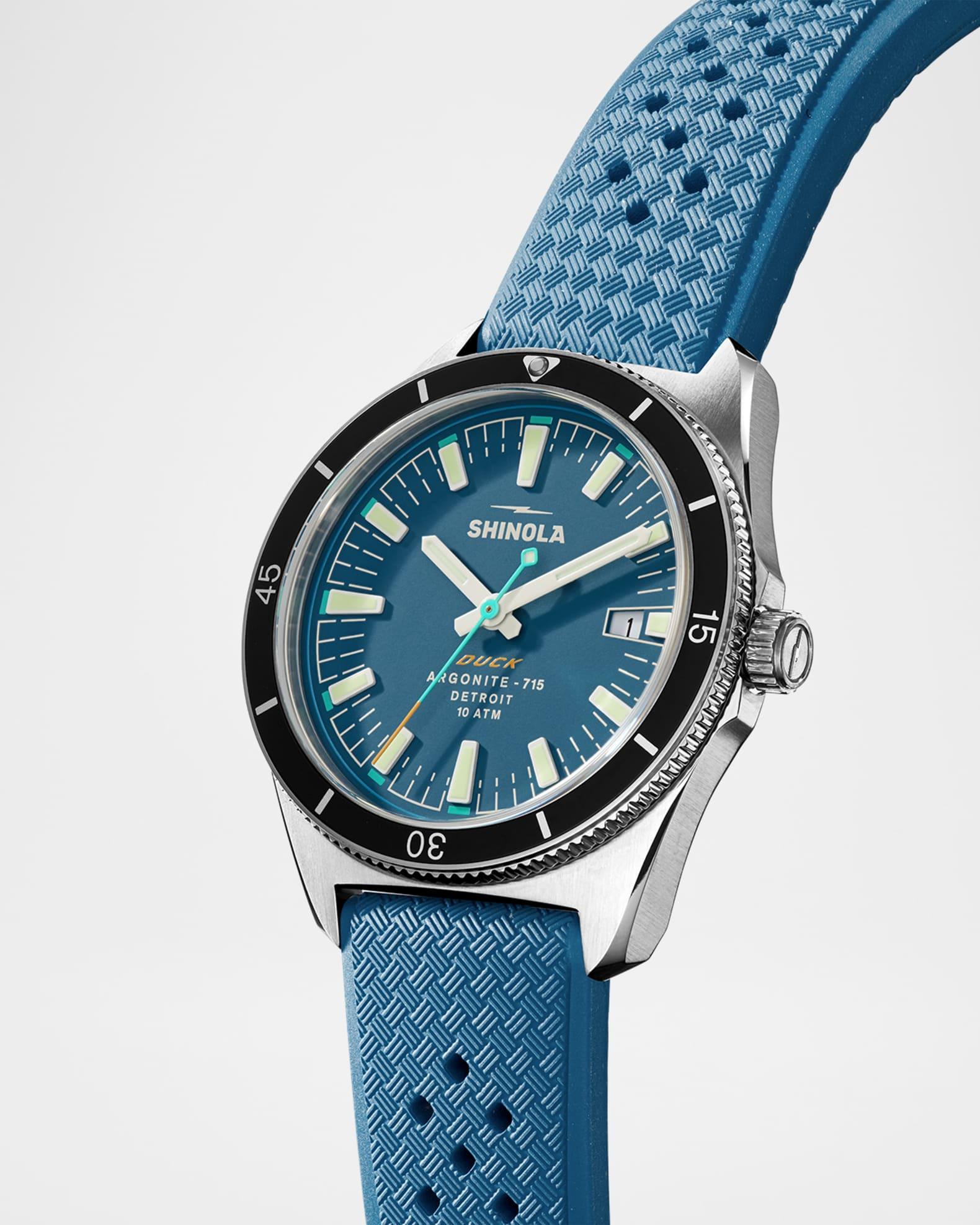 Mens Duck Rubber-Strap Analog Watch, 40mm Product Image