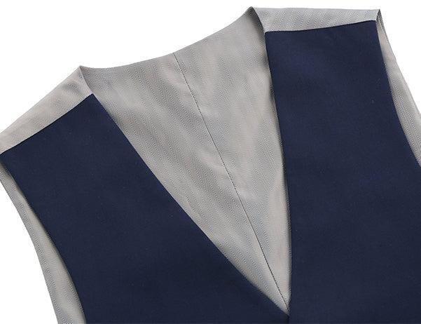 Vanderbilt Collection  - Classic Dress Vest 5 Buttons Regular Fit In Navy Product Image