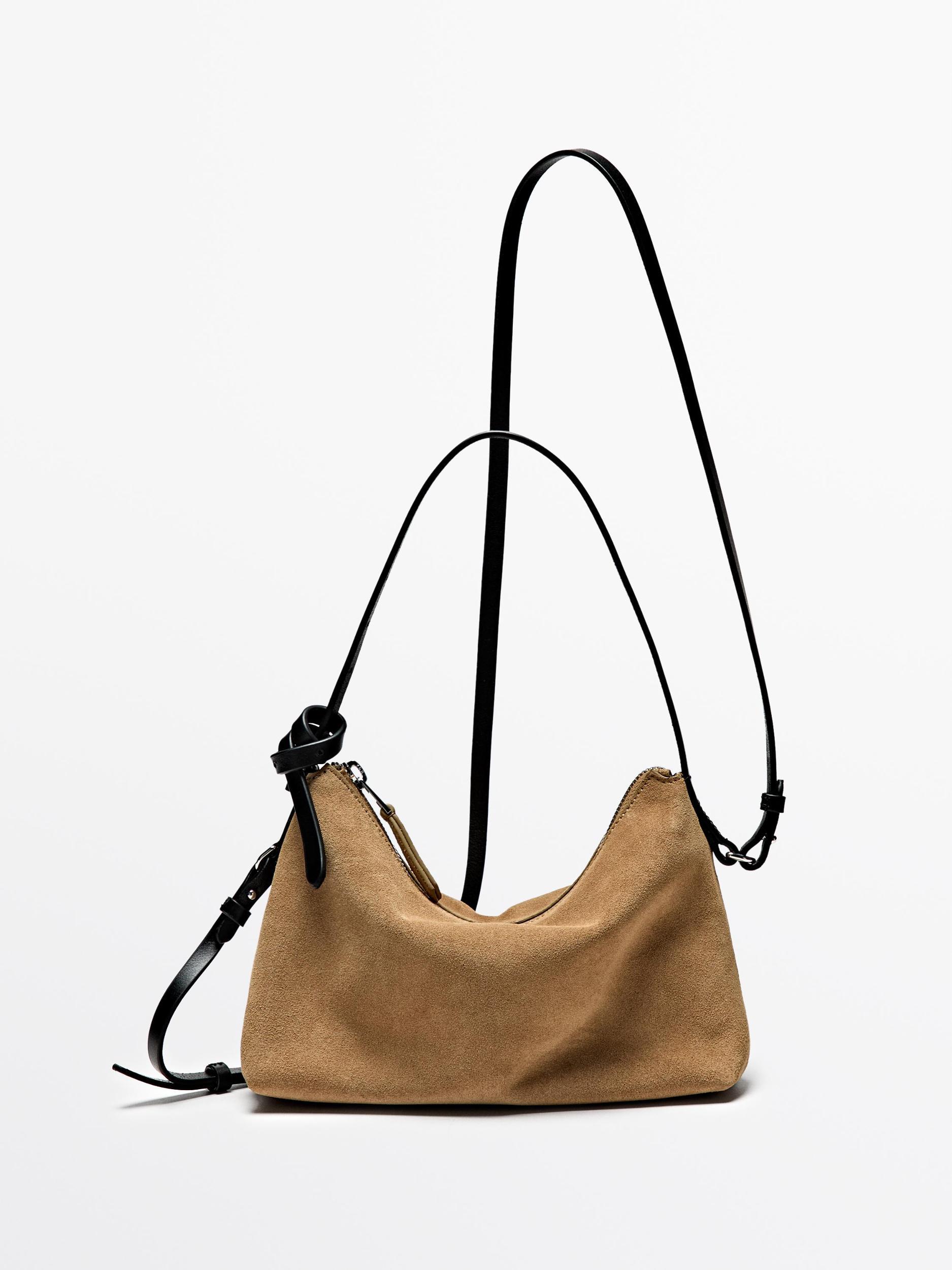 Small split suede leather bag Product Image