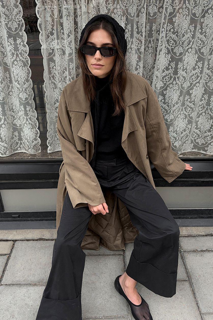 Double Breasted Belted Trenchcoat Product Image