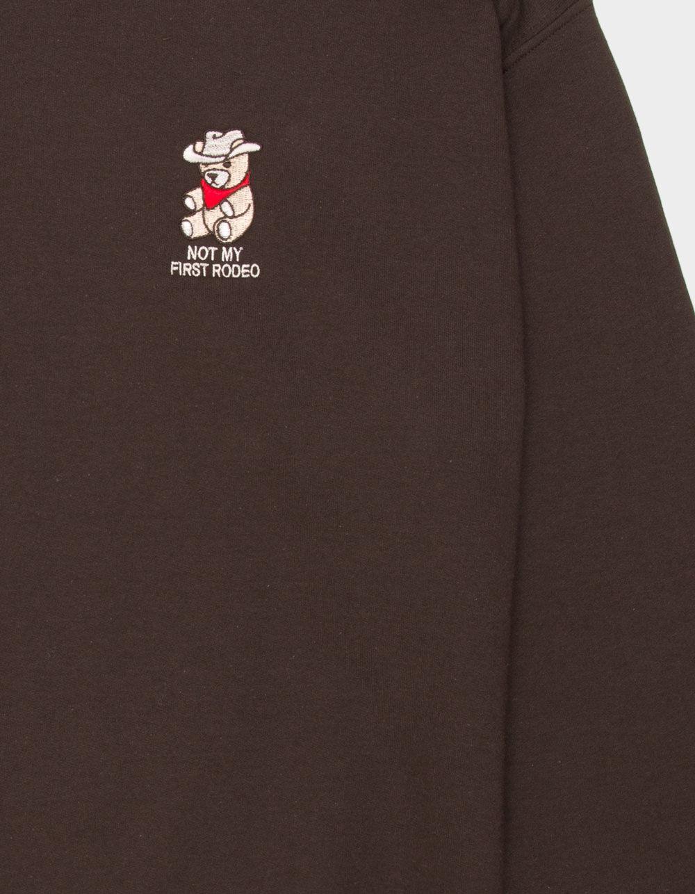 RIOT SOCIETY Not My First Rodeo Mens Crewneck Sweatshirt - BROWN Product Image