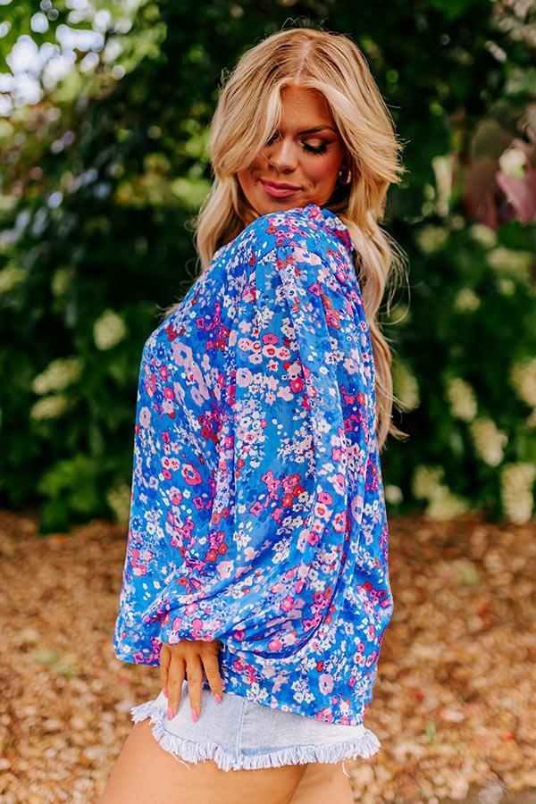 Making Joy Shift Top in Blue Curves Product Image