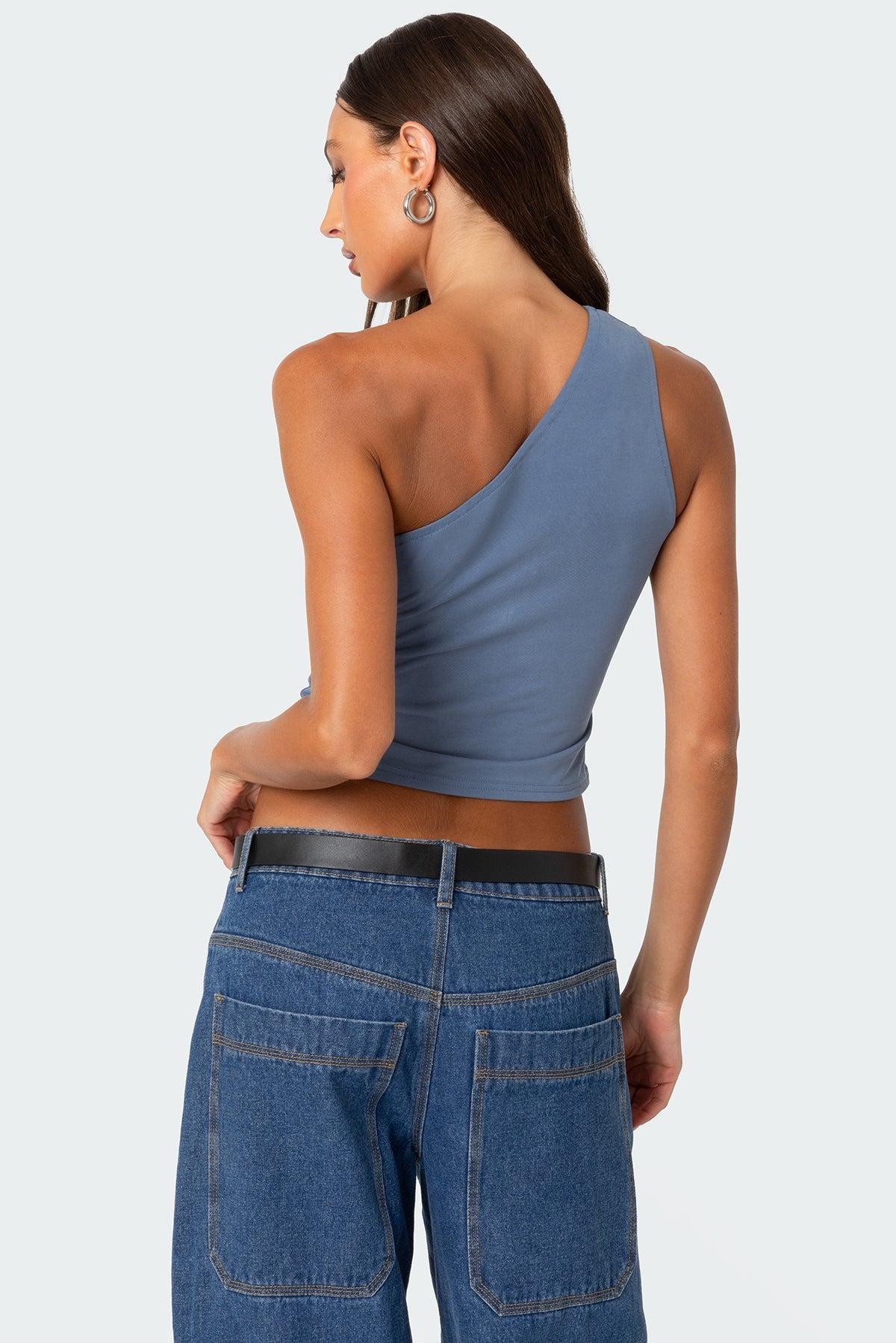 Ivy Ruched One Shoulder Top Product Image