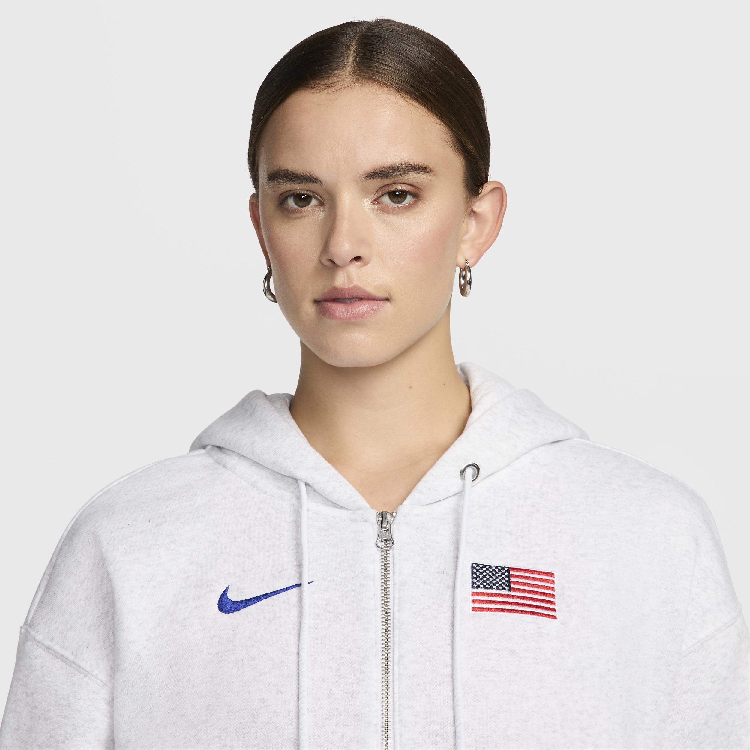 USA Phoenix Fleece Nike Women's Full-Zip Oversized Hoodie Product Image