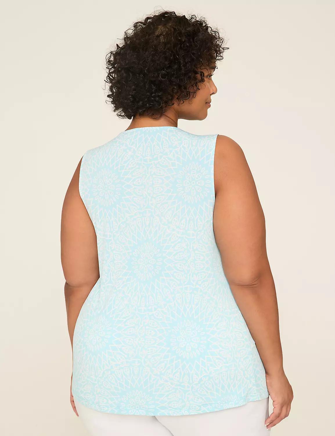 Swing Sleeveless Pleat-Front Top Product Image