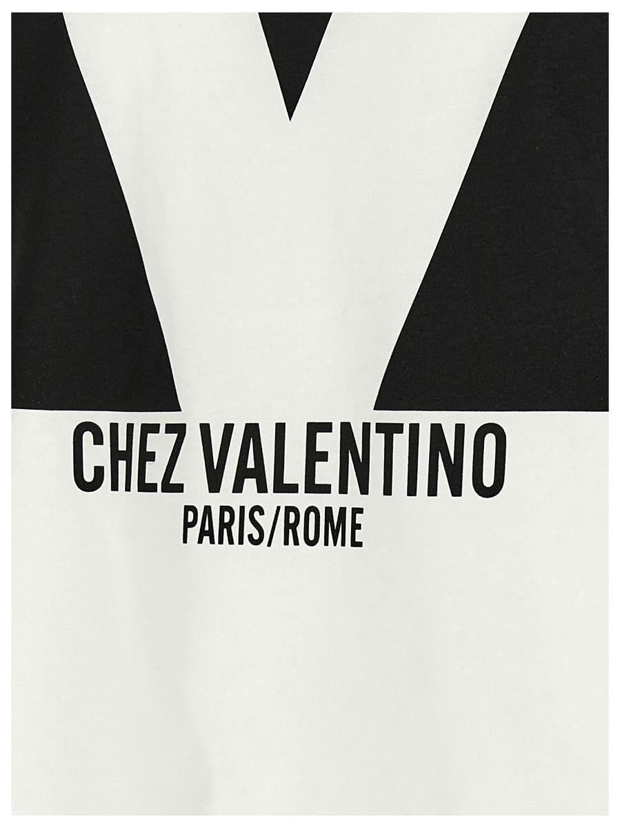 VALENTINO Mens Avorio Logo-print Crew-neck Cotton-jersey T-shirt Product Image