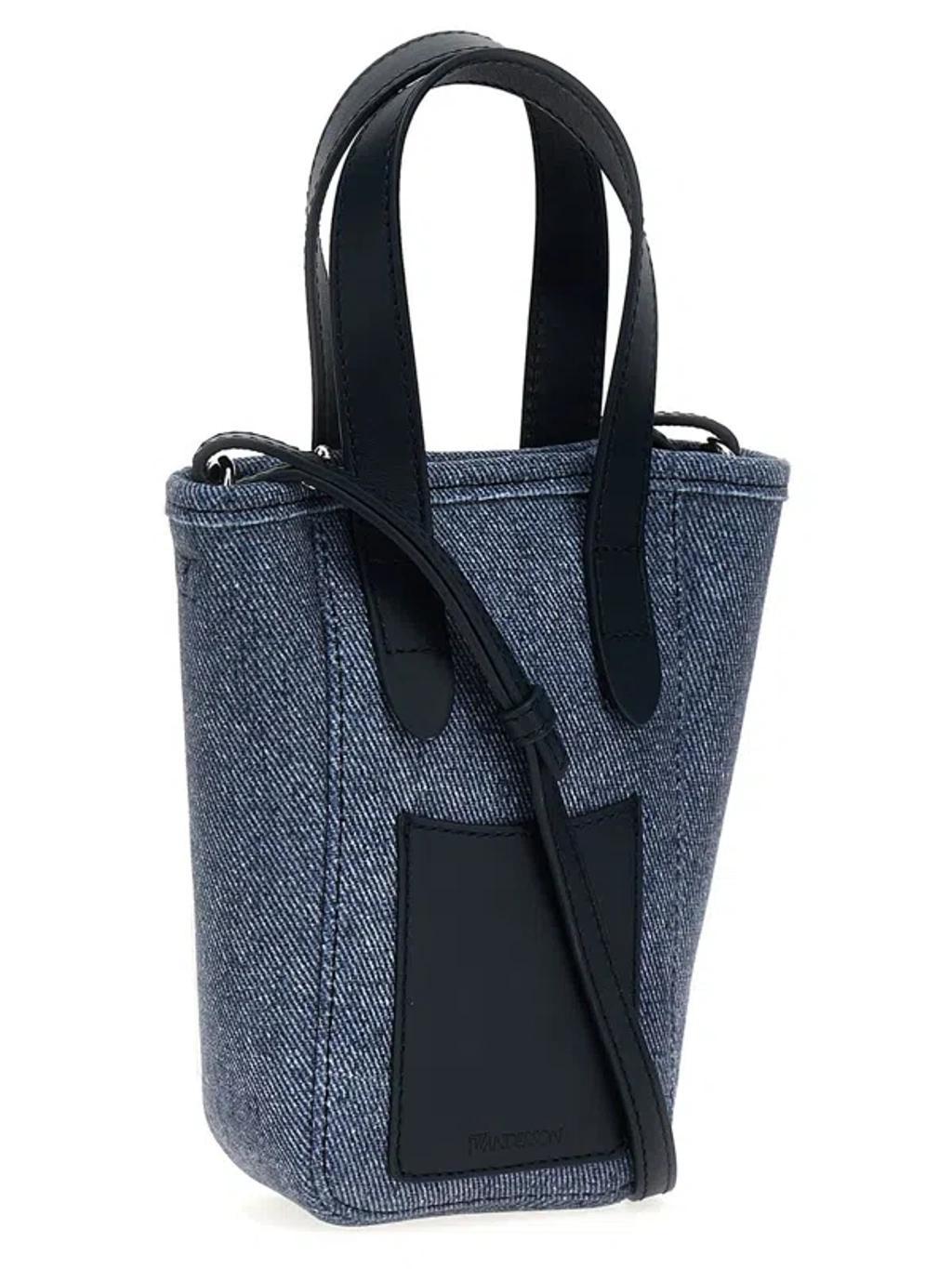 JW ANDERSON Small Belt Tote Bag In Blue Product Image