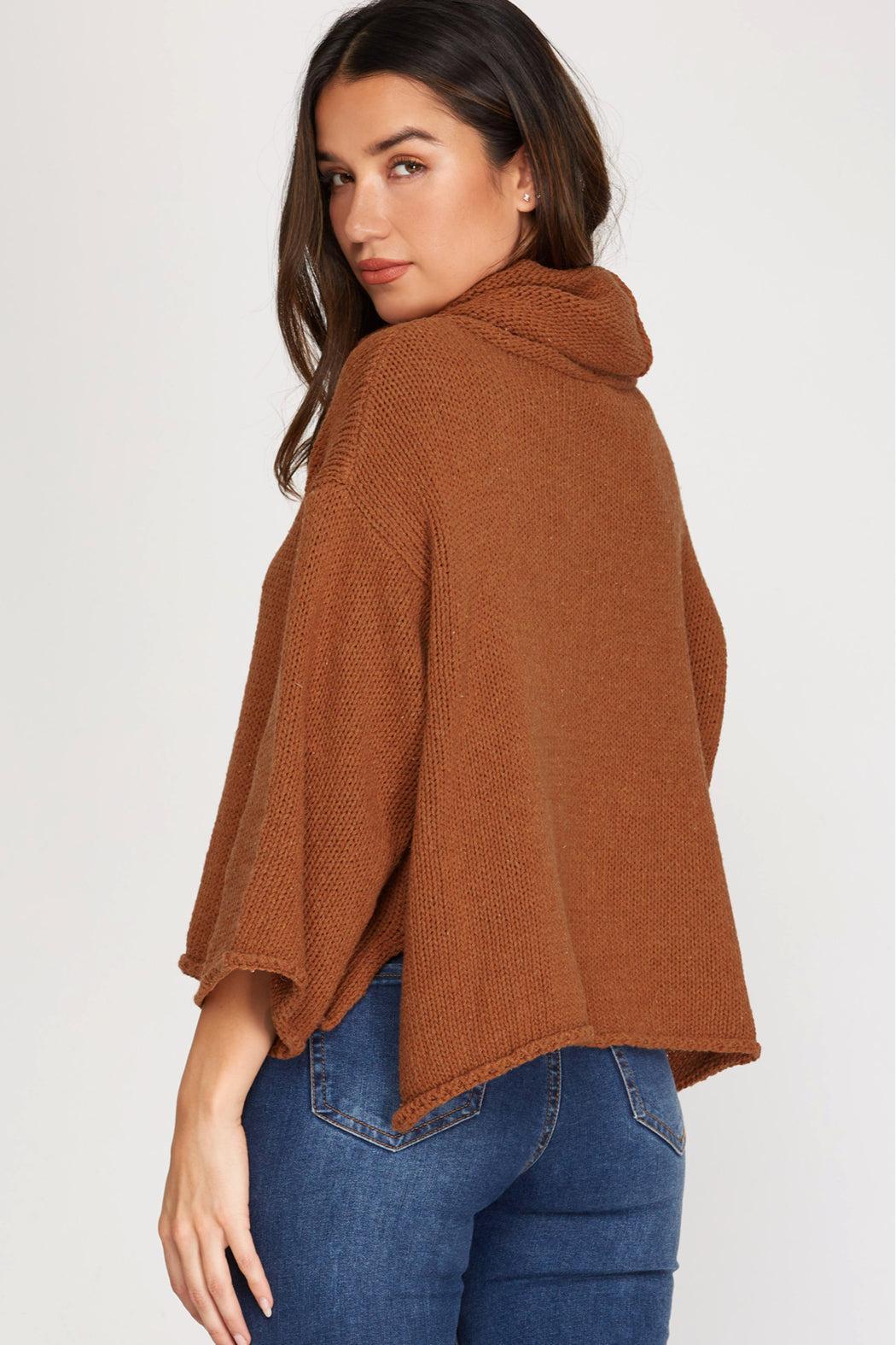 Turtleneck Knit Sweater Product Image