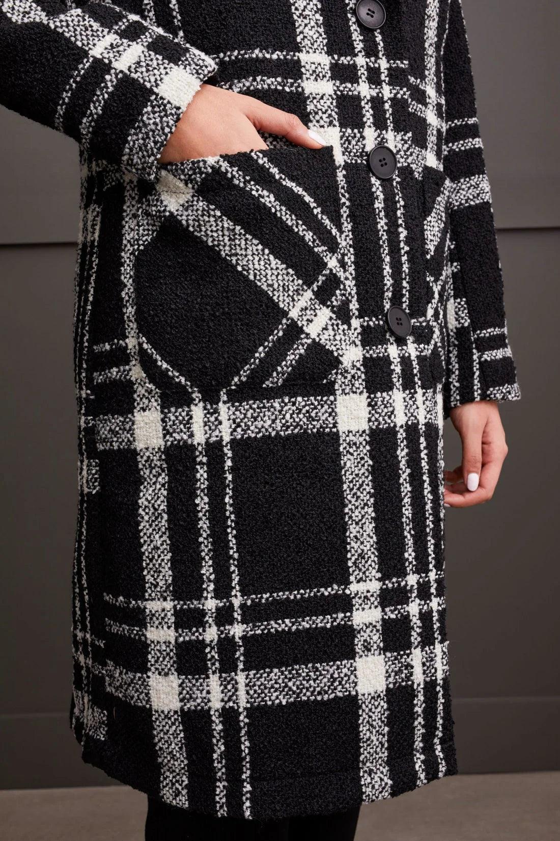 BOUCLE PLAID DUSTER COAT Product Image