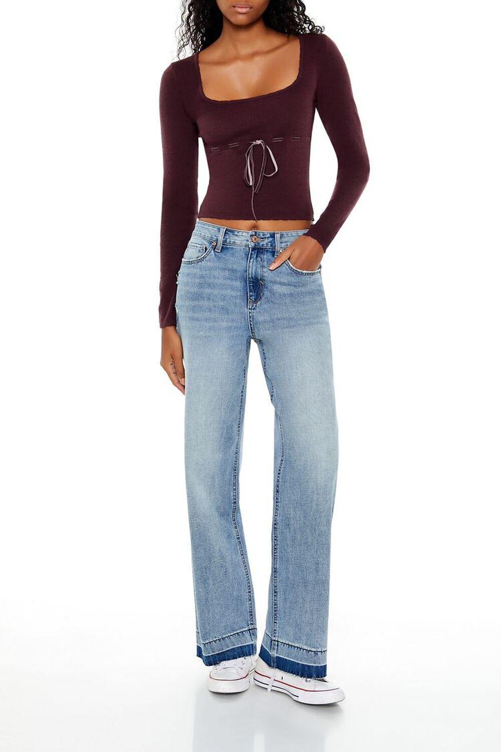 Sweater-Knit Bow Crop Top | Forever 21 Product Image