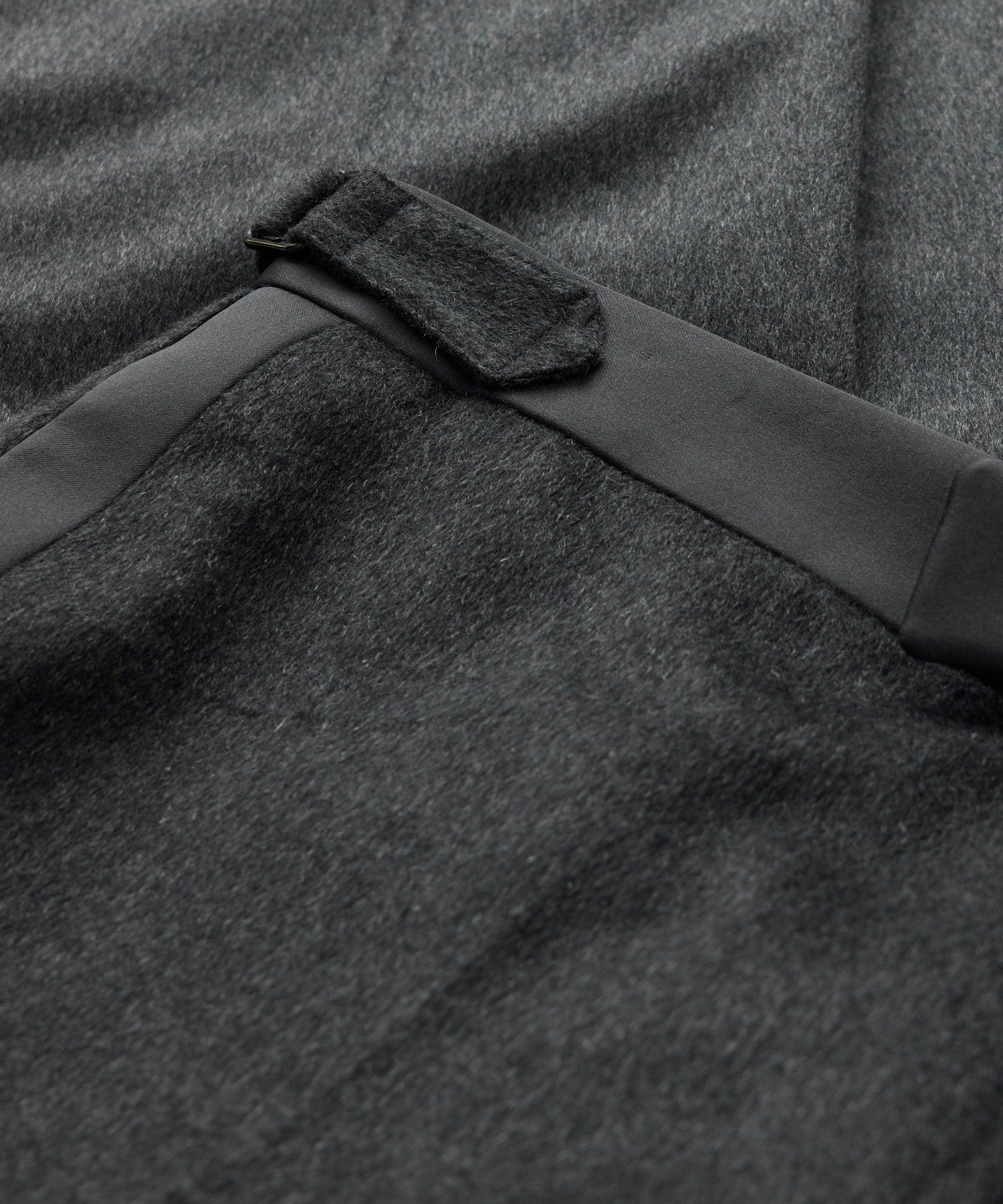 Italian Cashmere Peak Lapel Tuxedo Jacket in Grey Product Image