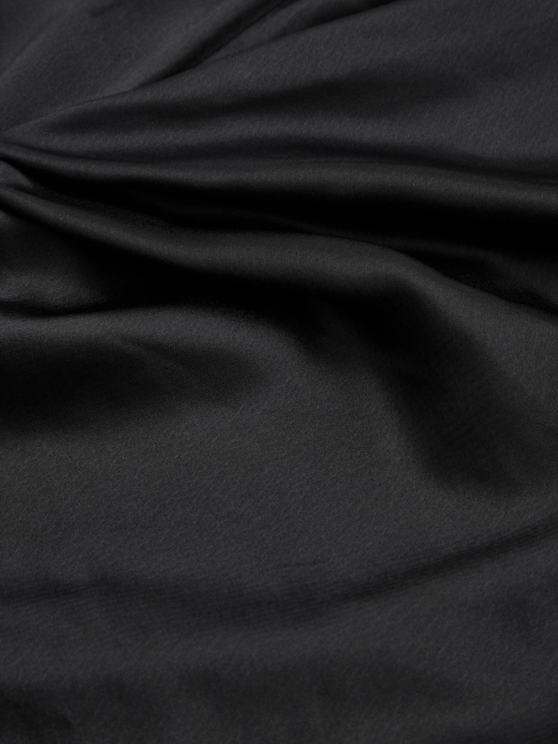 Anna Quan Satin Draped Maxi Dress in Black Product Image