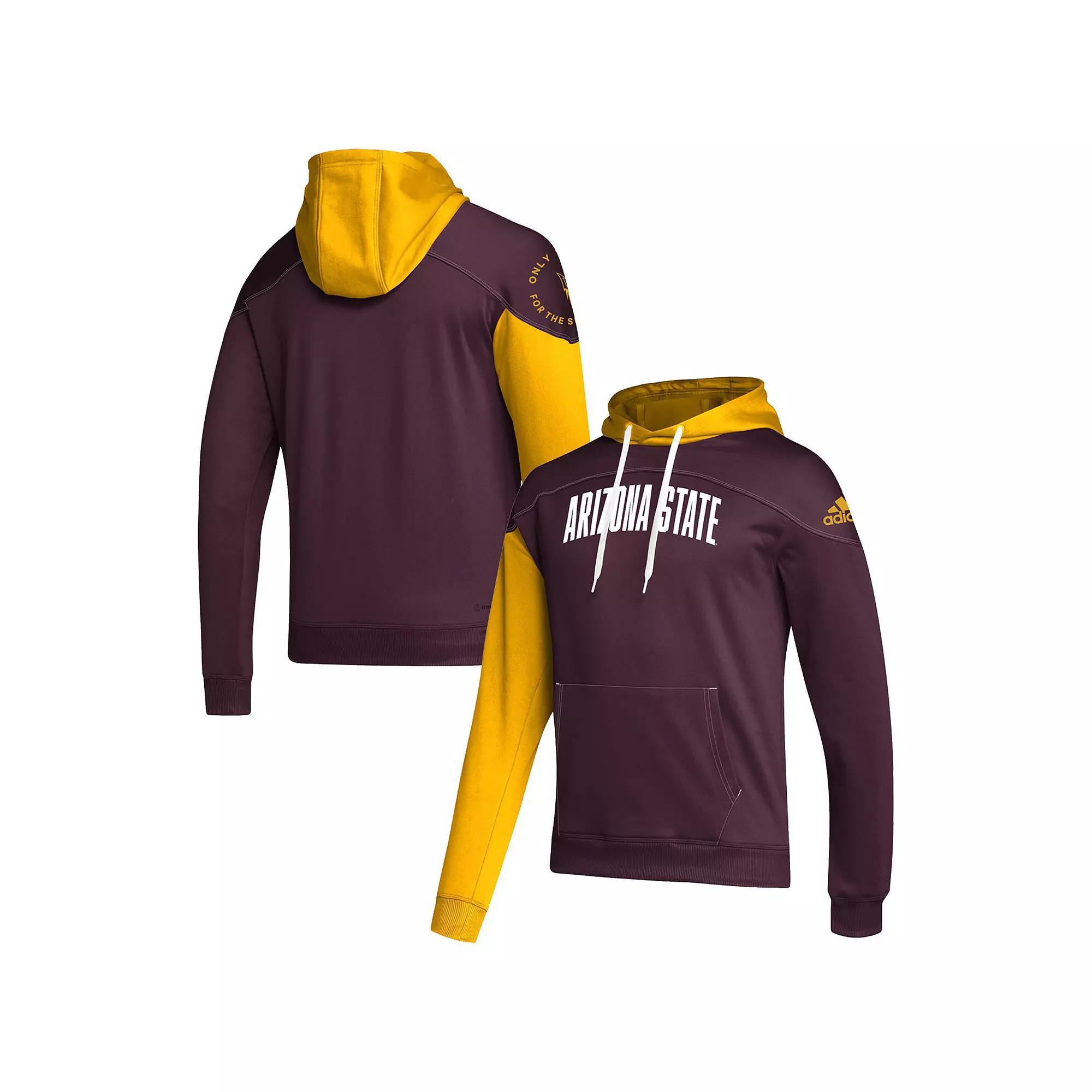 Men's adidas Maroon Arizona State Sun Devils Block Stadium Pullover Hoodie, Size: Large, Red Product Image