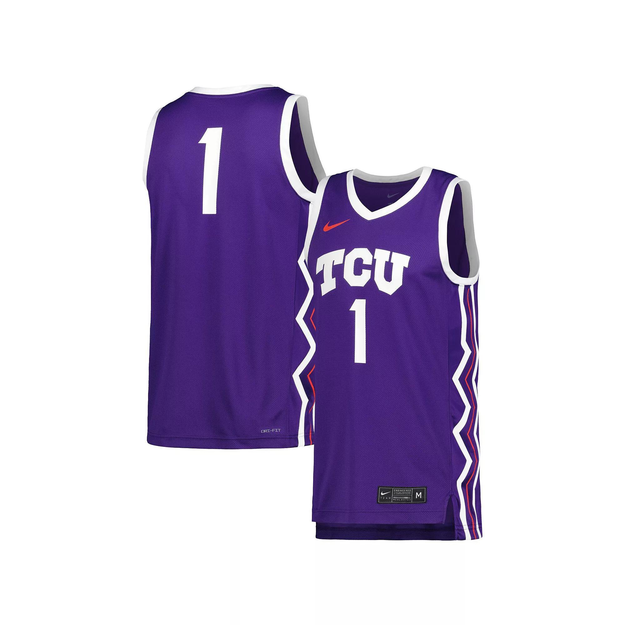 Men's Nike Purple TCU Horned Frogs Replica Basketball Jersey,  Product Image