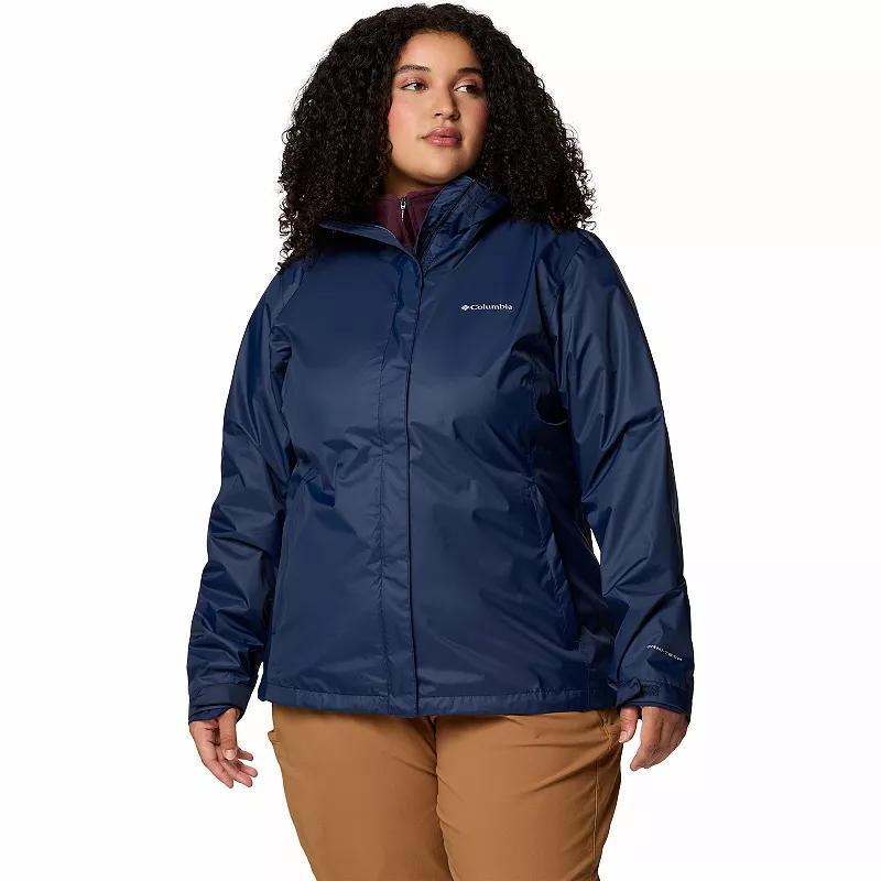 Plus Size Columbia Arcadia™ II Hooded Packable Jacket, Women's, Size: 3XL, Moonvista Fig Product Image