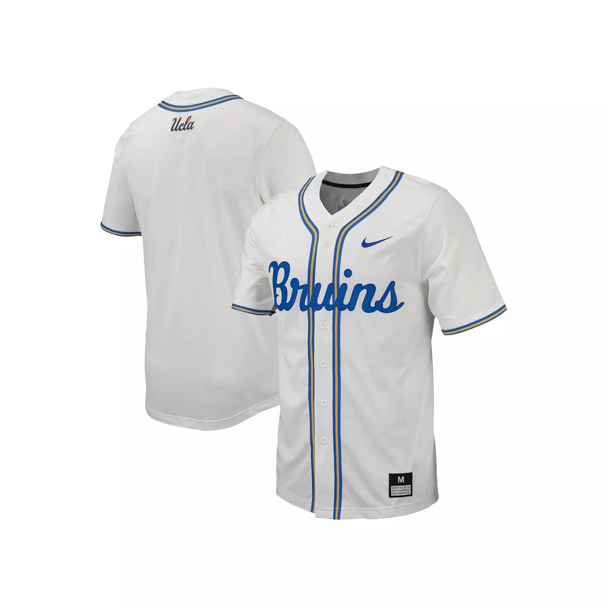 Men's Nike White UCLA Bruins Replica Full-Button Baseball Jersey,  Product Image