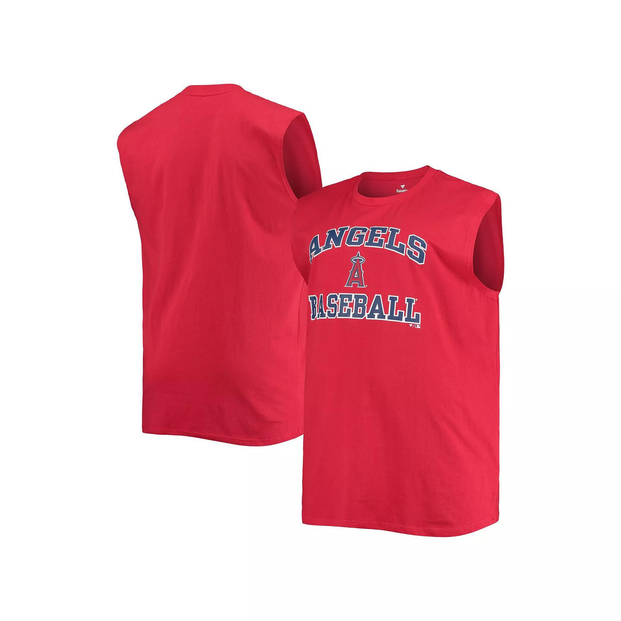 Men's Red Los Angeles Angels Big & Tall Jersey Muscle Tank Top, Size: 2XB Product Image