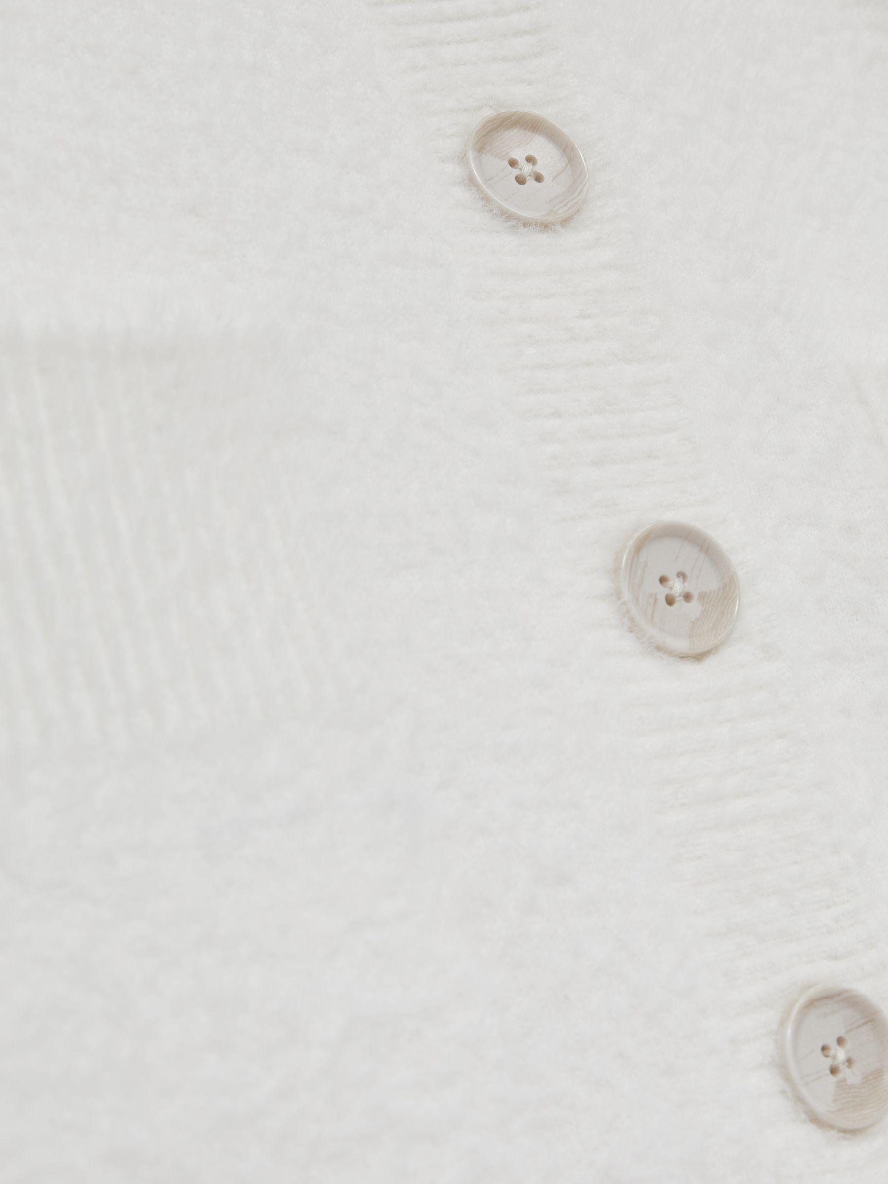 Good American Oversized Plush Cardigan in White Product Image