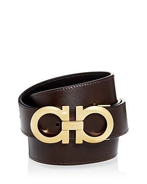 Mens Reversible Double-Gancini Leather Belt Product Image