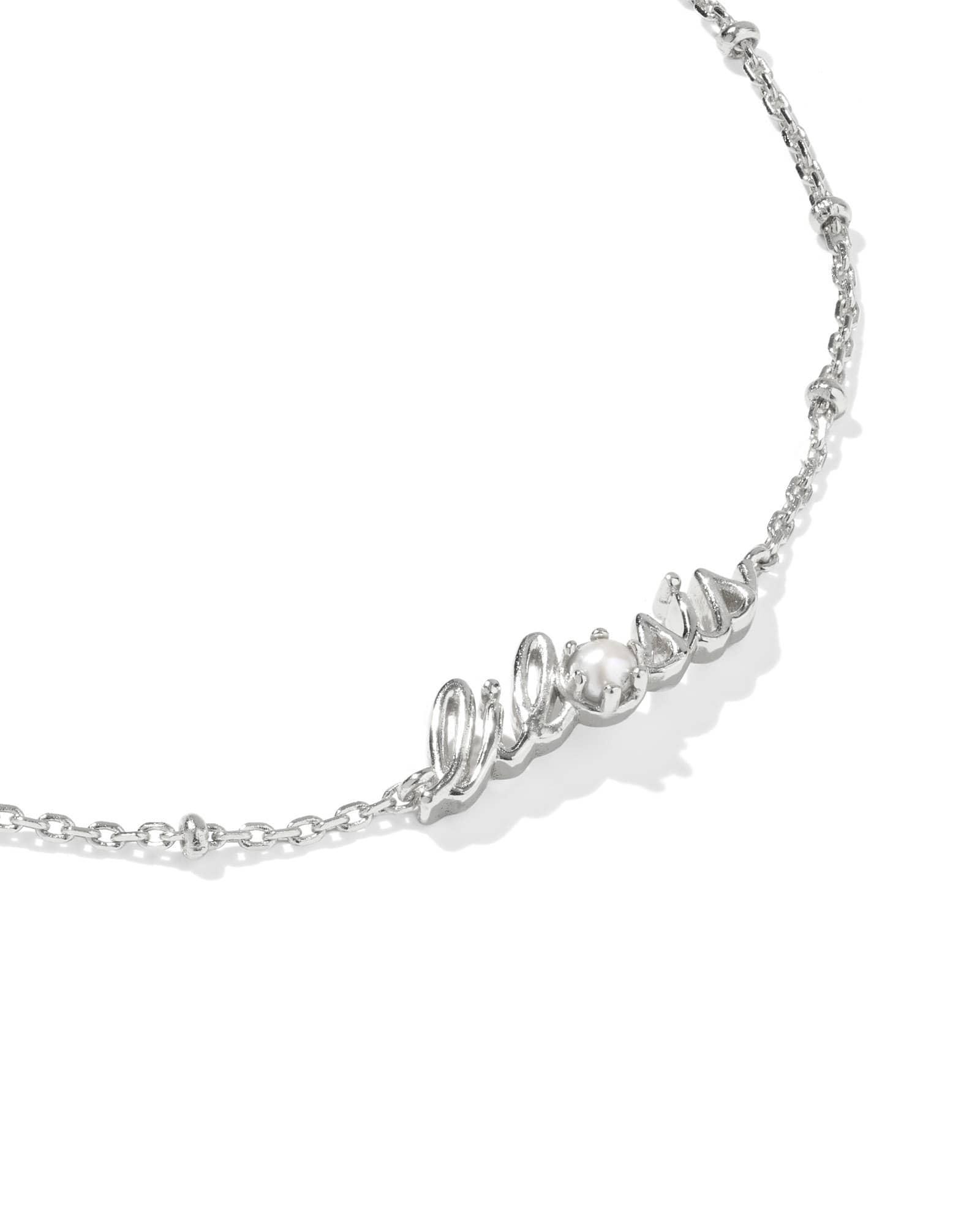 Lil Sis Silver Delicate Chain Bracelet Product Image