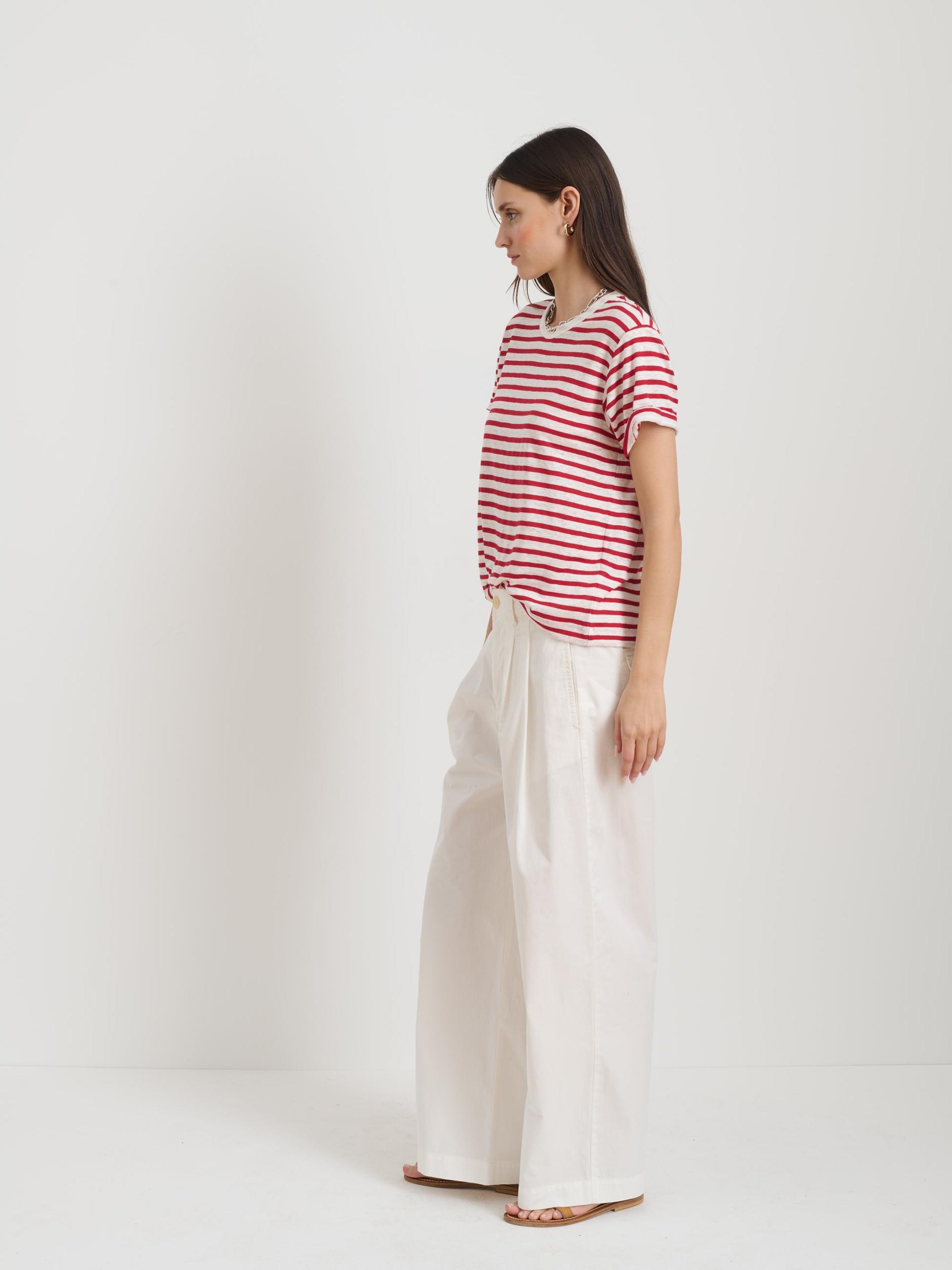Garcon Striped Tee In Linen Cotton Product Image