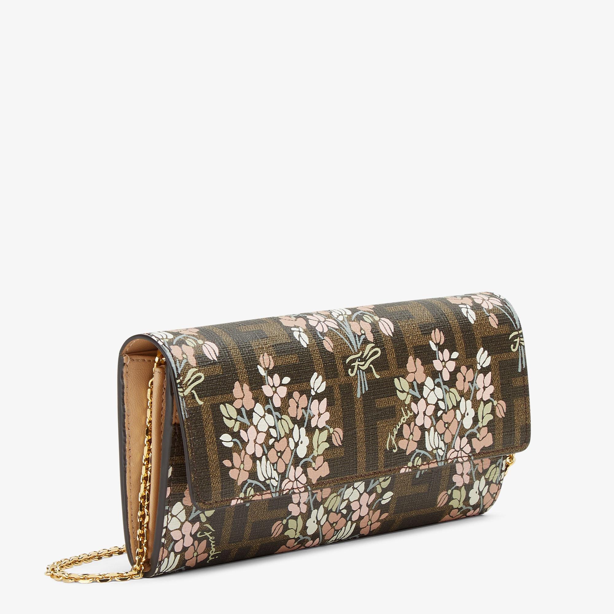 Fendi Roma Continental With ChainFendi Flower Bouquet brown FF fabric wallet Product Image