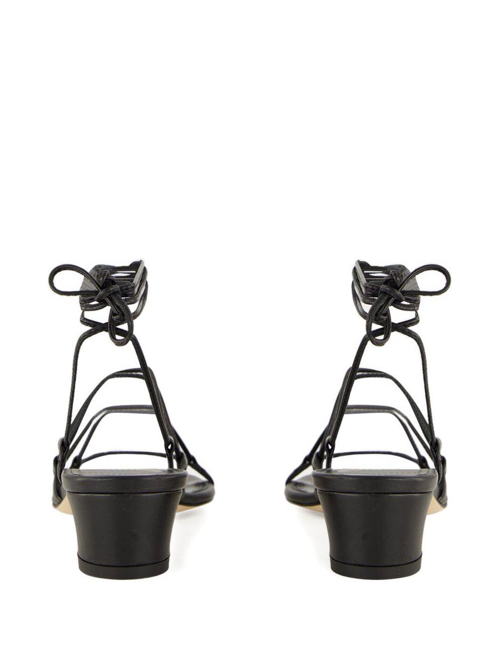 lace-up block-heel sandals Product Image