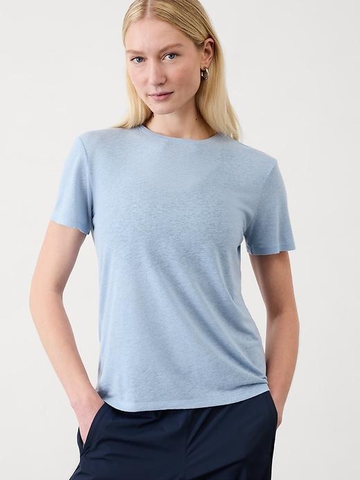 Getaway Linen Blend Tee Product Image