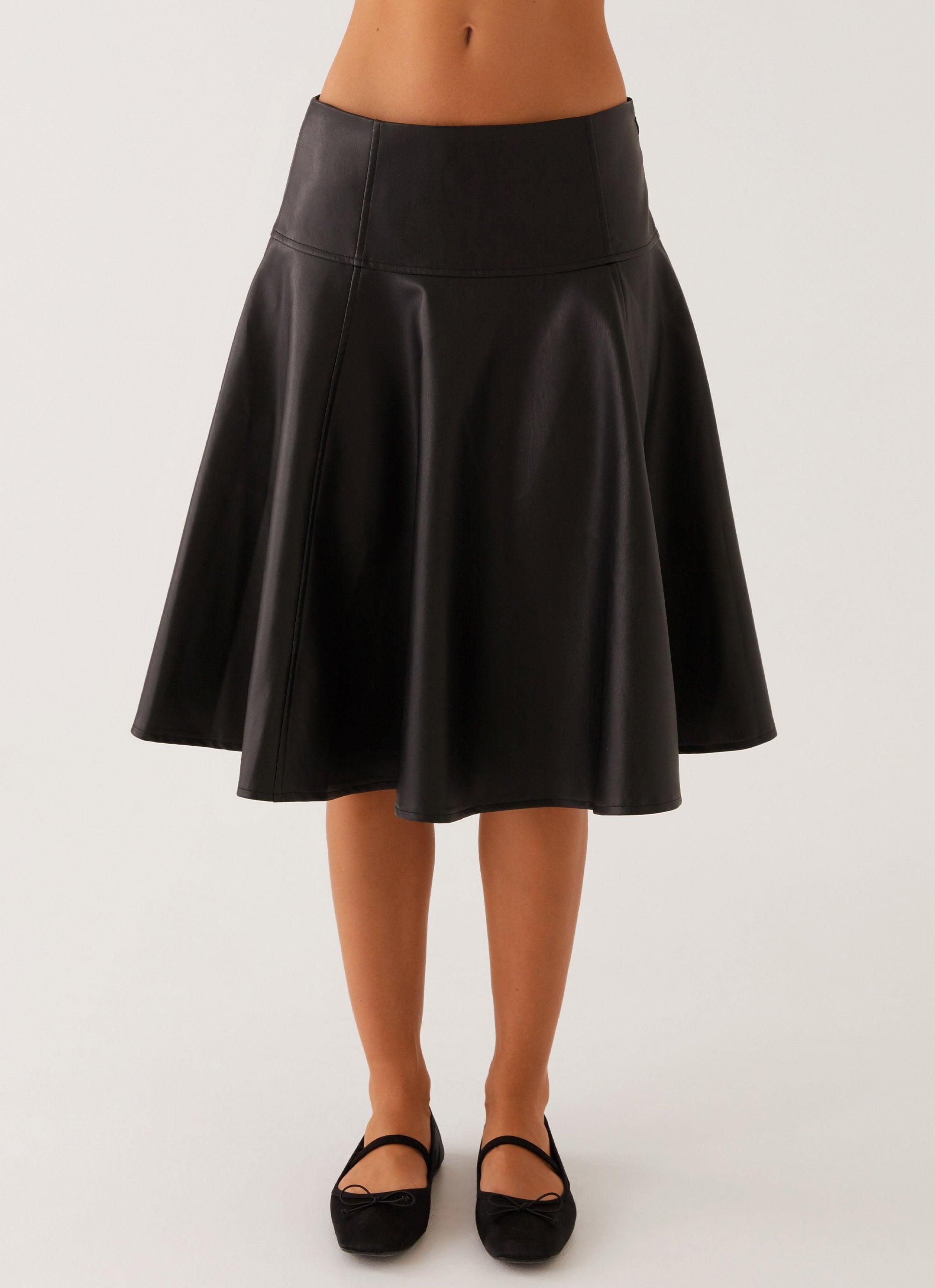 Tyler Midi Skirt - Black Product Image