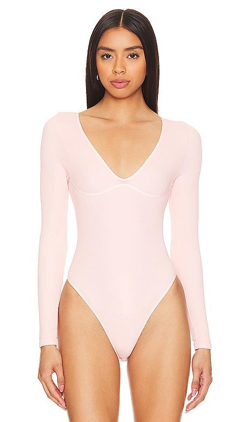 x Intimately FP Meg Seamless V-neck Bodysuit In Ivory Free People Product Image