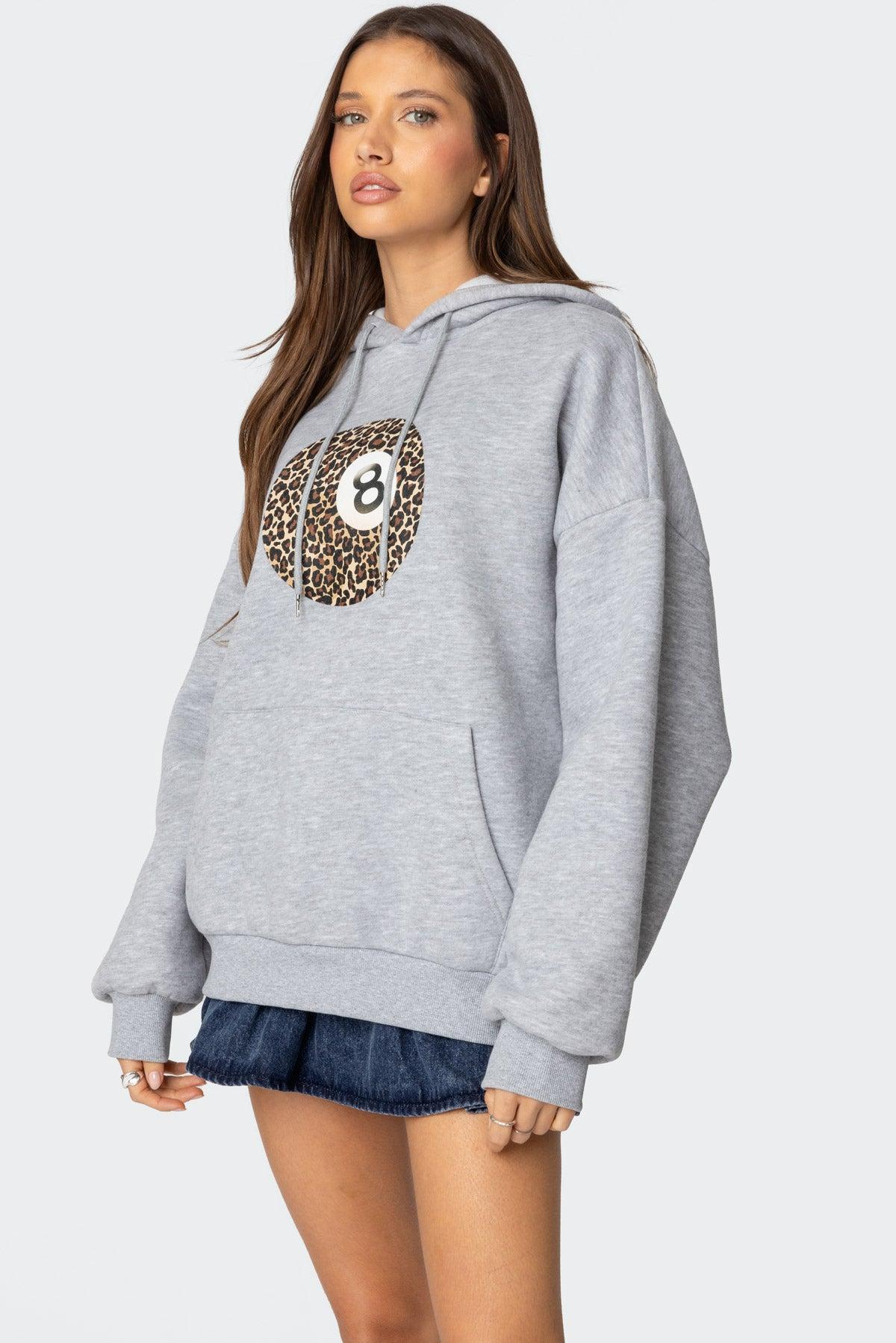 Leopard 8 Oversized Hoodie Product Image