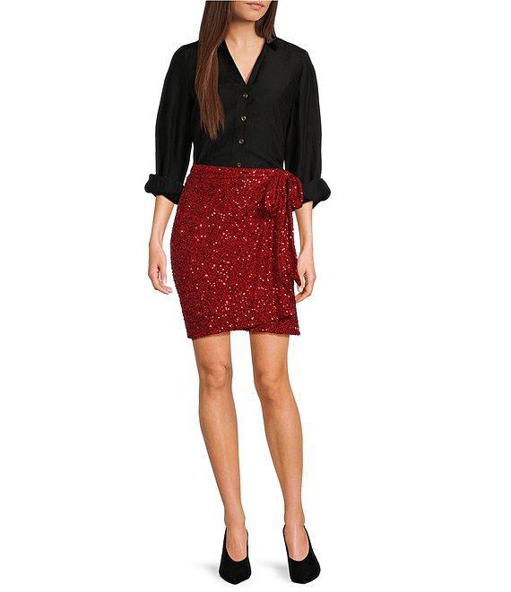 Never Fully Dressed Miley Point Collar Neck Long Sleeve Button Front Shirt Product Image