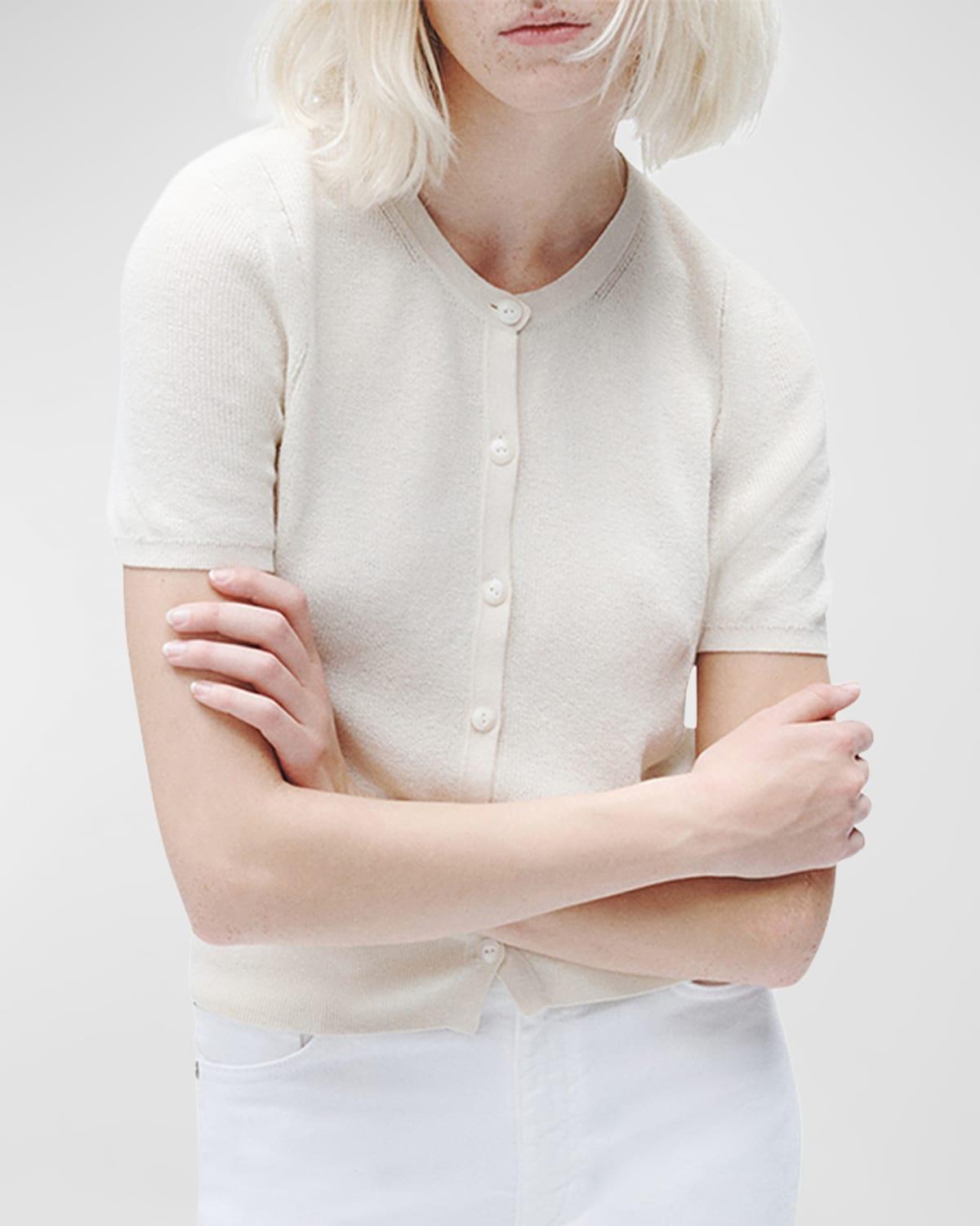 Womens Dina Short-Sleeve Cropped Cardigan Product Image