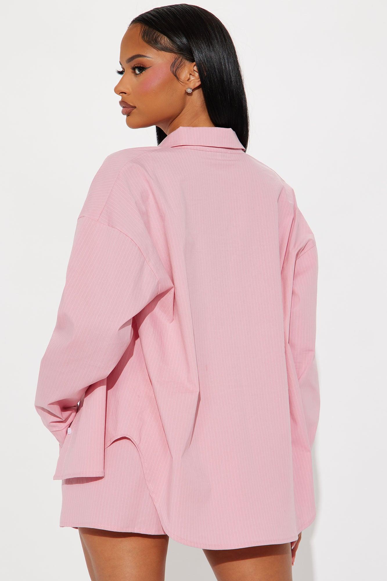 Jasmin Striped Boxer Short Set - Rose/Combo Product Image