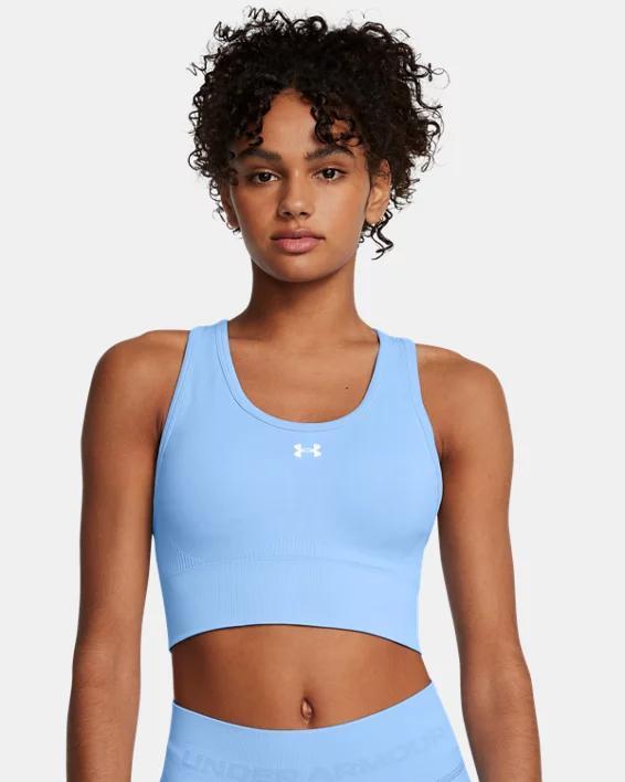 Women's Under Armour Vanish Seamless Medium-Impact Mid Sports Bra, Size: XL, White Product Image