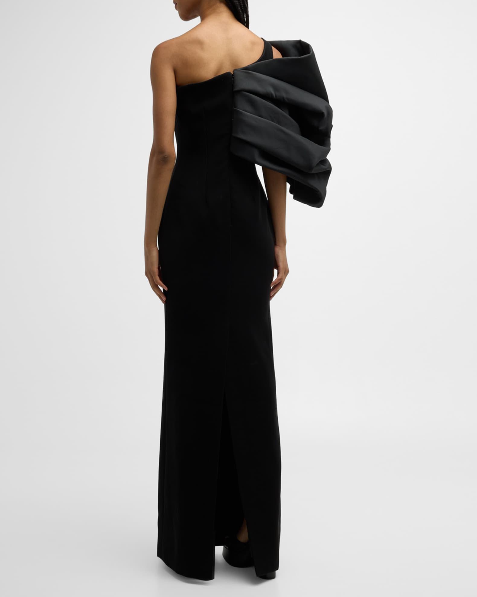 Draped One-Shoulder Column Gown Product Image