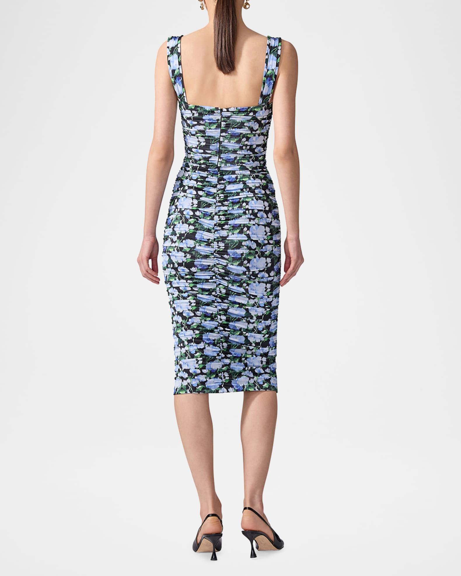 Floral Ruched Midi Dress Product Image